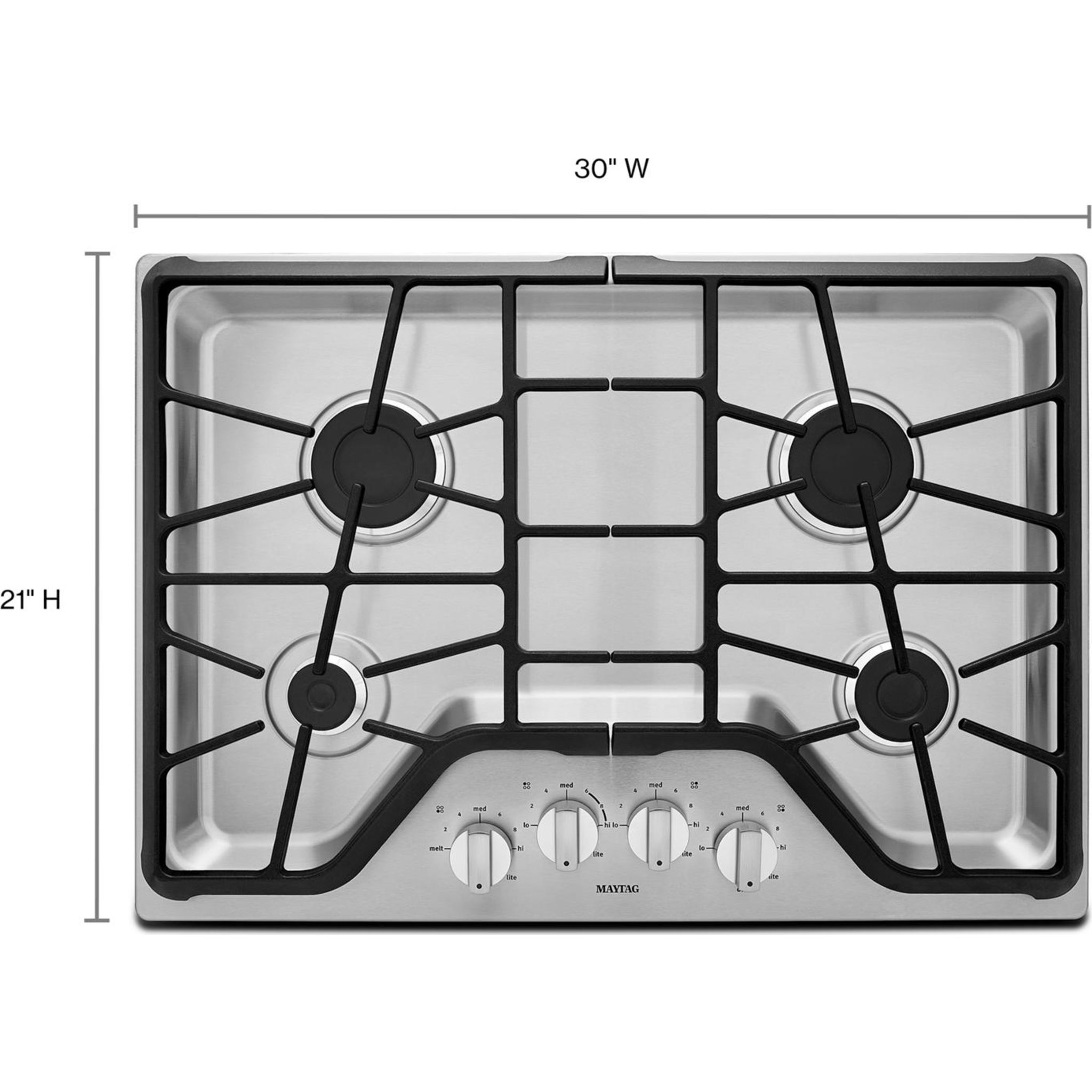 Table de cuisson à gaz Maytag 30 (MGC7430DS) - Acier inoxydable