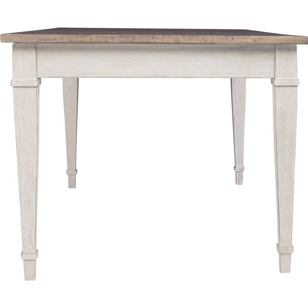 Table à manger Skempton - Blanc/Marron clair - (D394-25)