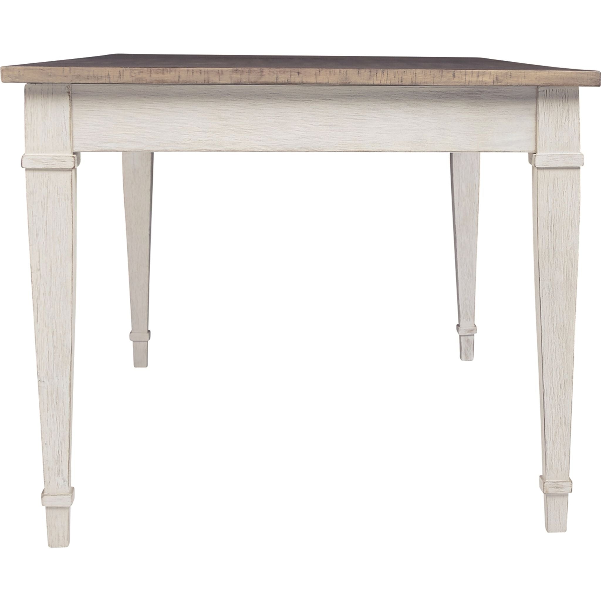 Table à manger Skempton - Blanc/Marron clair - (D394-25)