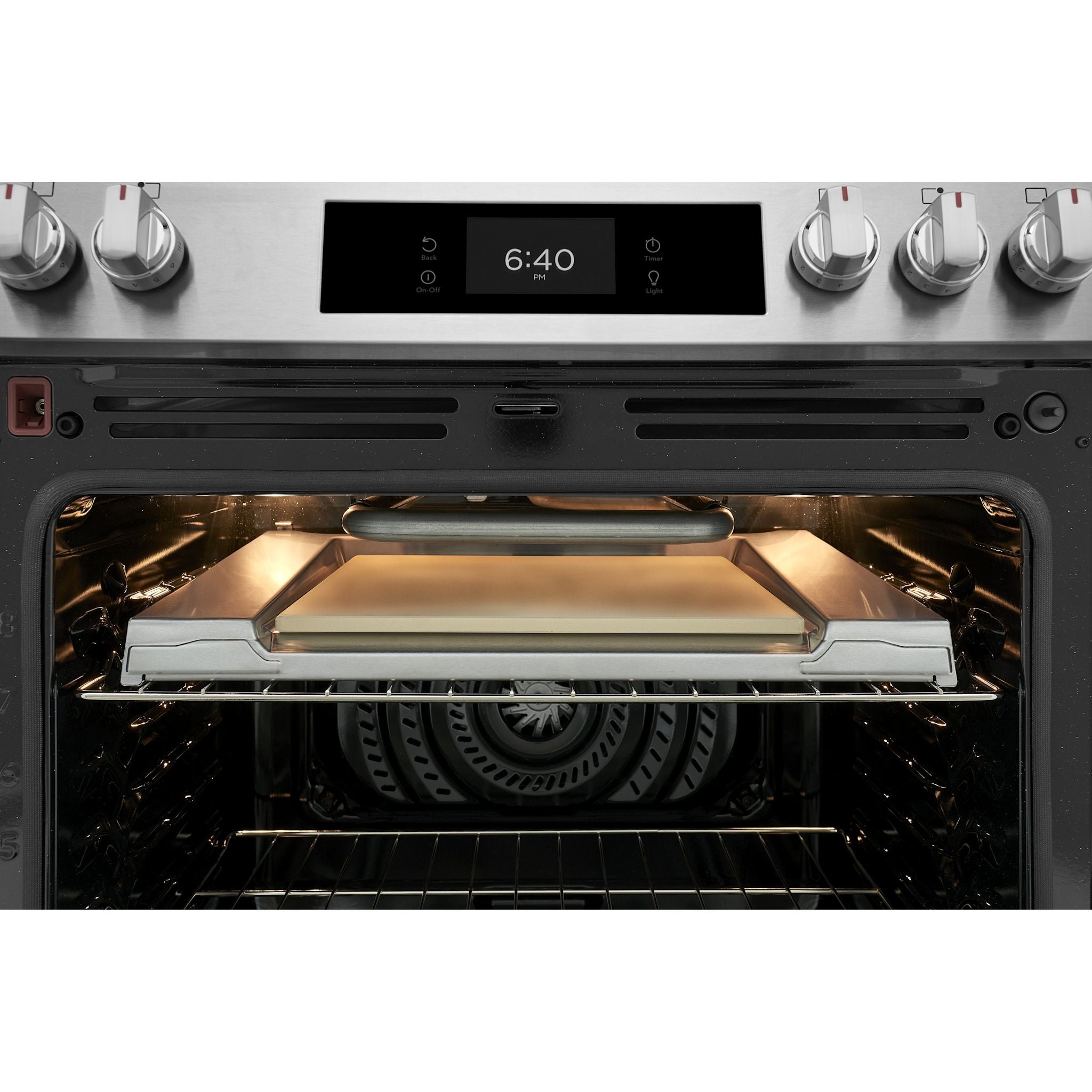 Cuisinière à gaz Frigidaire Gallery de 30 po avec commandes frontales et four à pizza sur pierre – Acier inoxydable (GCFG3070BF)