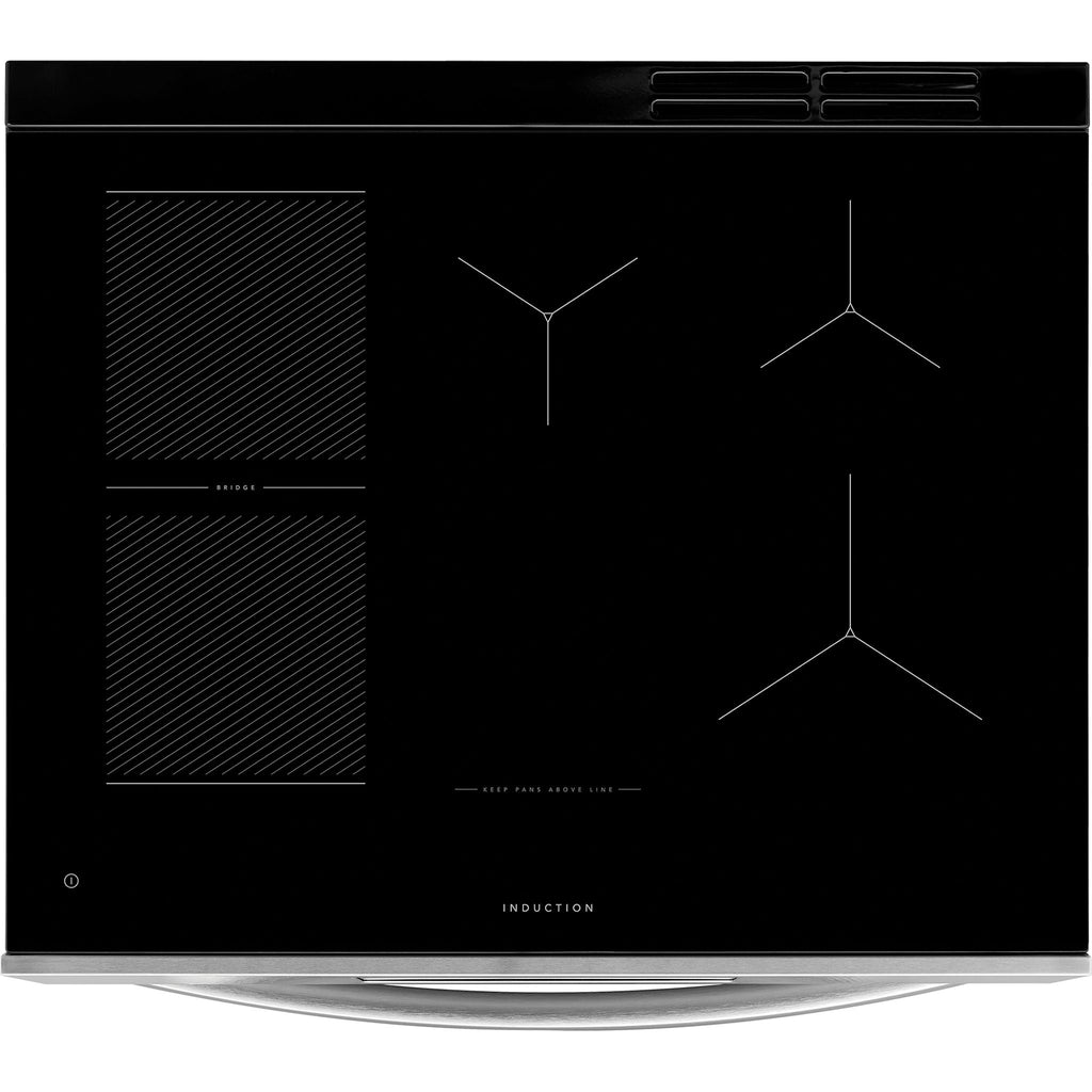 Cuisinière à induction Frigidaire Gallery de 30 po avec commandes frontales et four à pizza sur pierre – Acier inoxydable (GCFI307CBF)