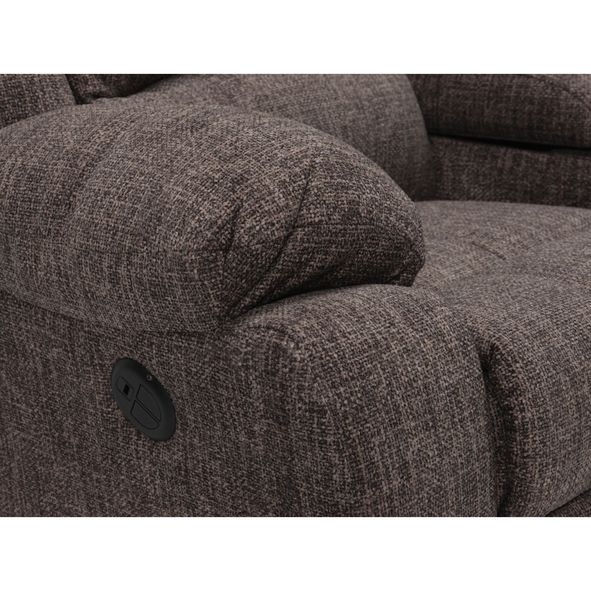 Causeuse inclinable électrique Mira avec console - Ardoise pavée