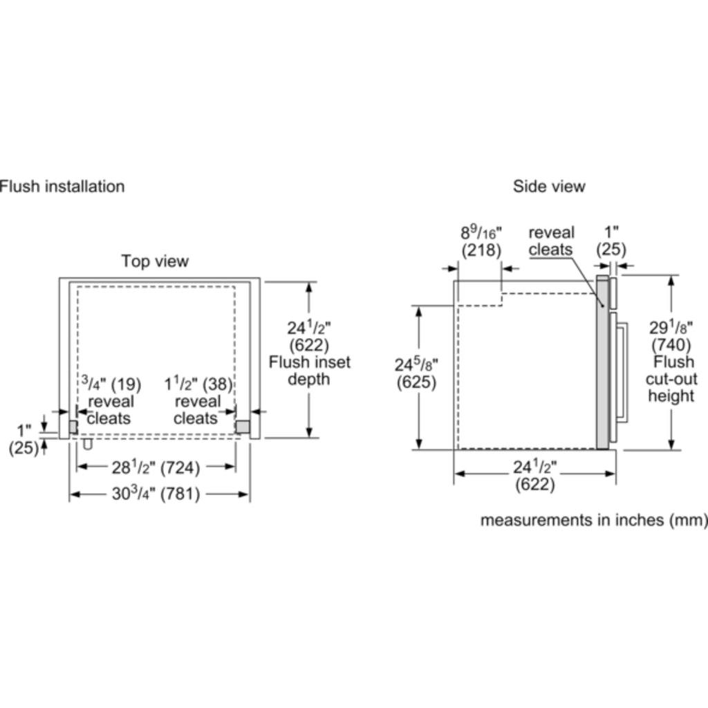 Four mural à convection Bosch 30 (HBLP451RUC) - Acier inoxydable