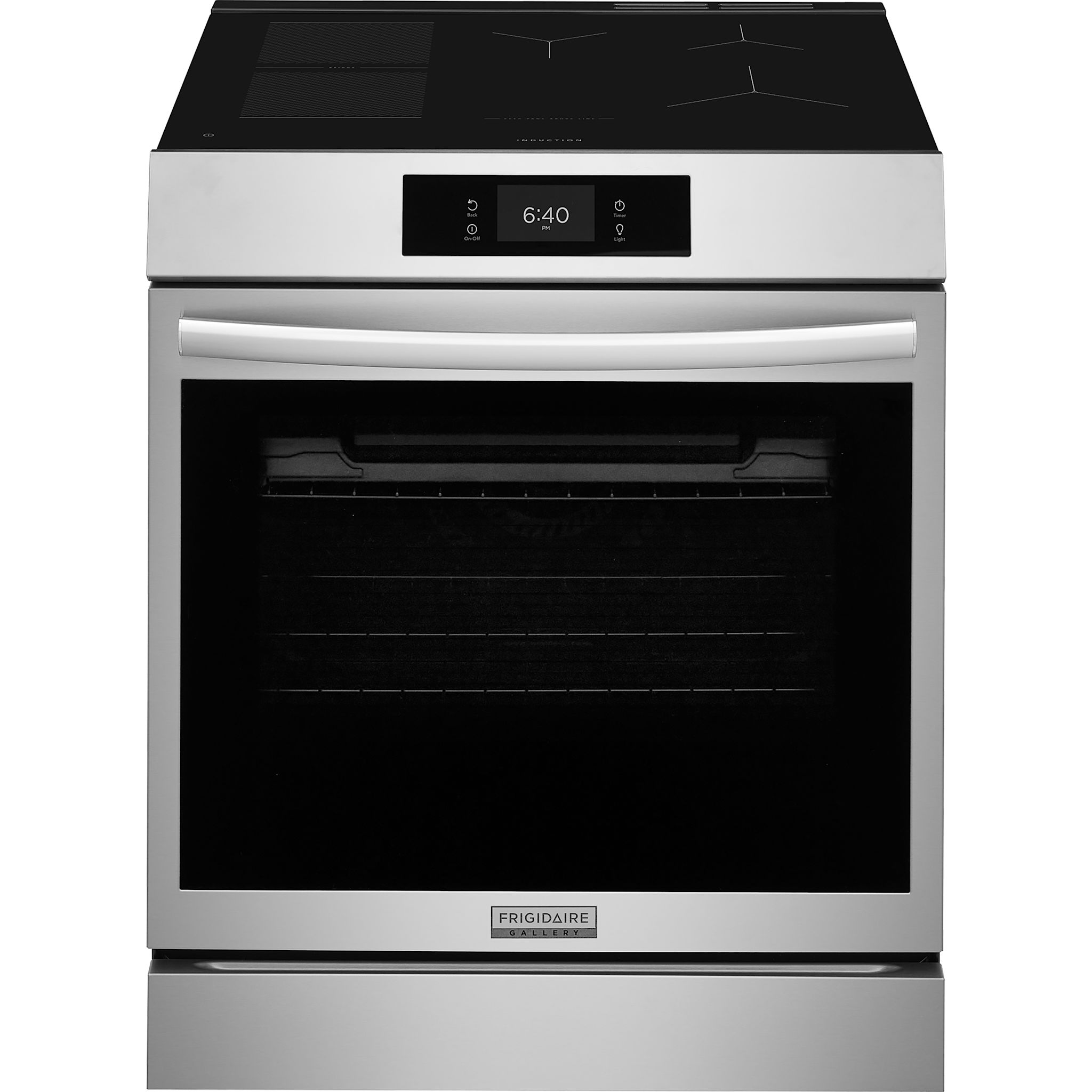 Cuisinière à induction Frigidaire Gallery de 30 po avec commandes frontales et four à pizza sur pierre – Acier inoxydable (GCFI307CBF)