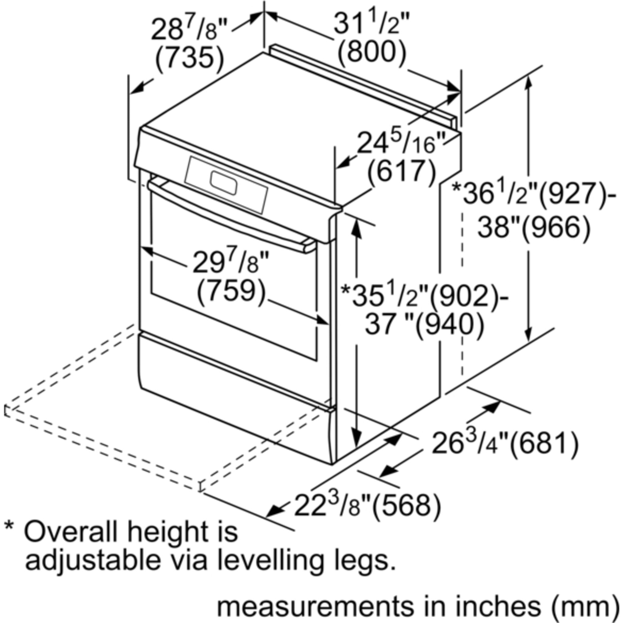 Cuisinière à induction Bosch (HIIP057C) - Acier inoxydable
