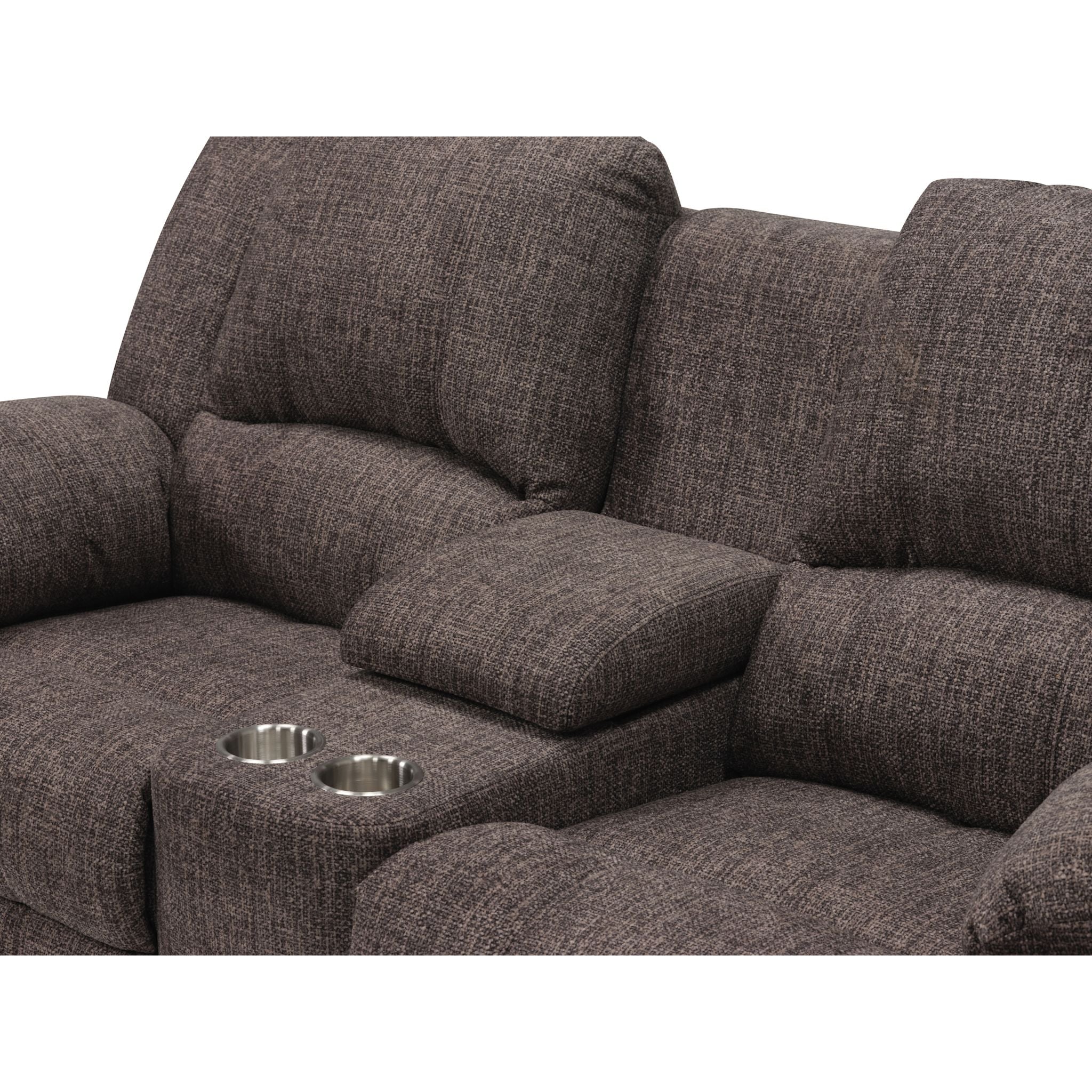 Causeuse inclinable électrique Mira avec console - Ardoise pavée