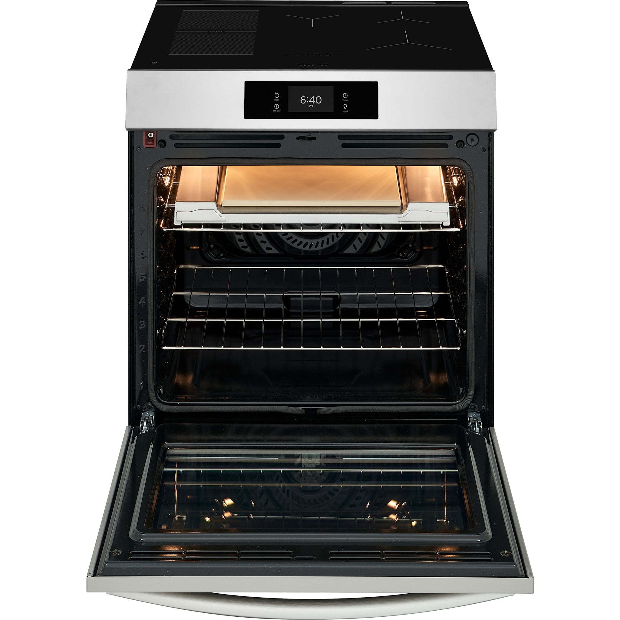 Cuisinière à induction Frigidaire Gallery de 30 po avec commandes frontales et four à pizza sur pierre – Acier inoxydable (GCFI307CBF)