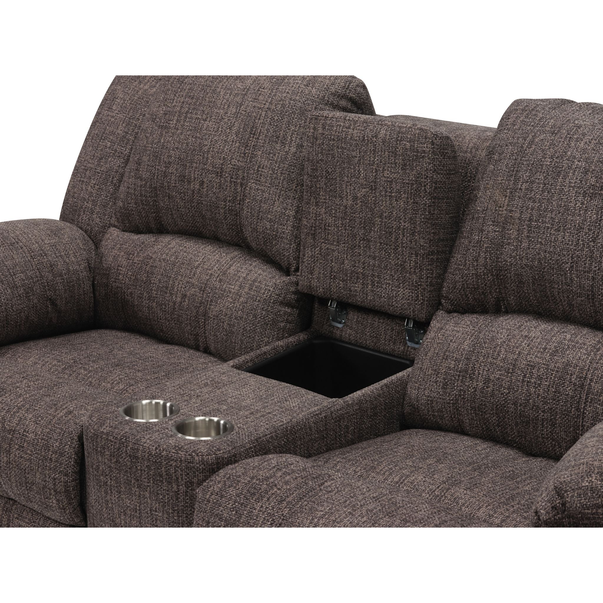 Causeuse inclinable électrique Mira avec console - Ardoise pavée