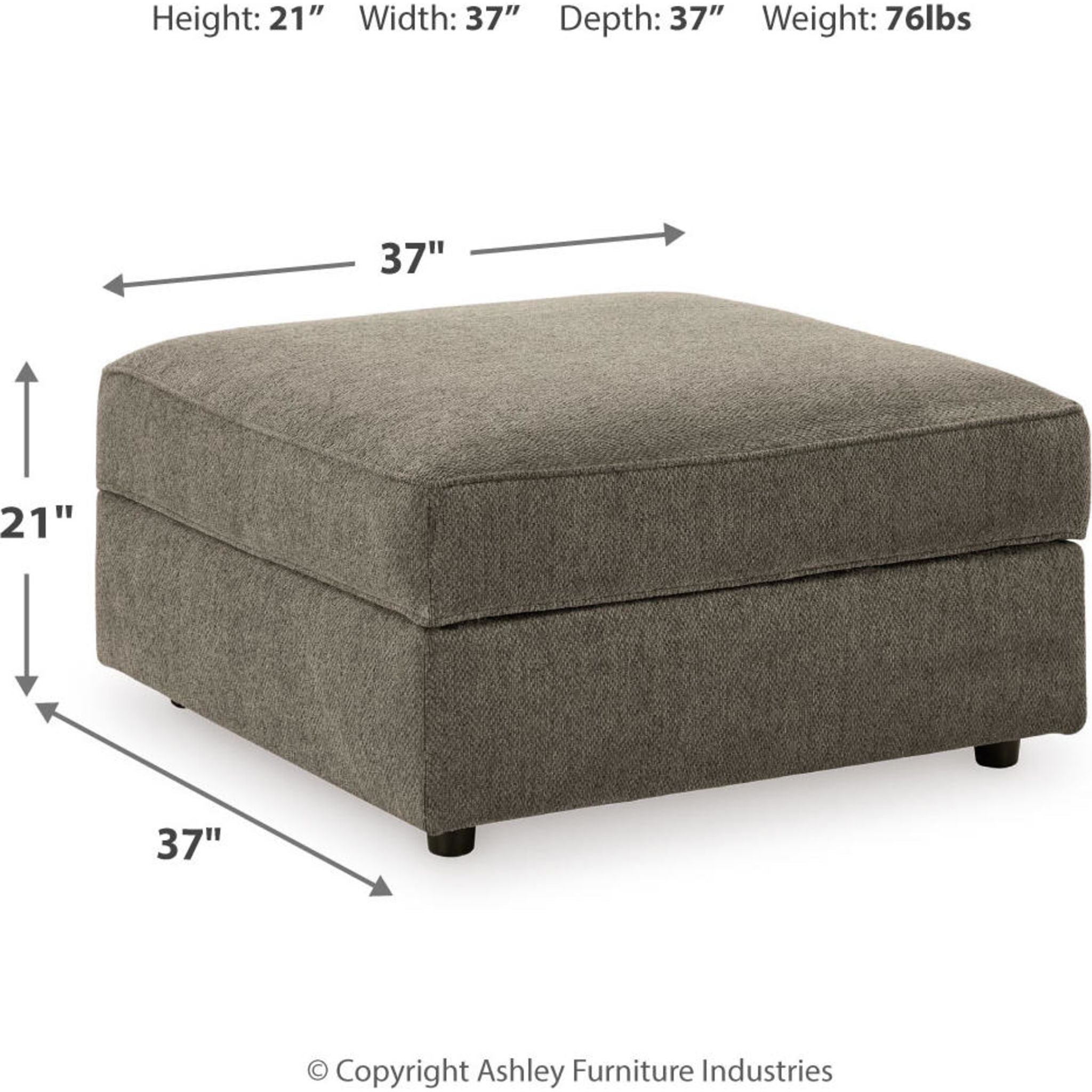 Pouf de rangement O'Phannon - Mastic