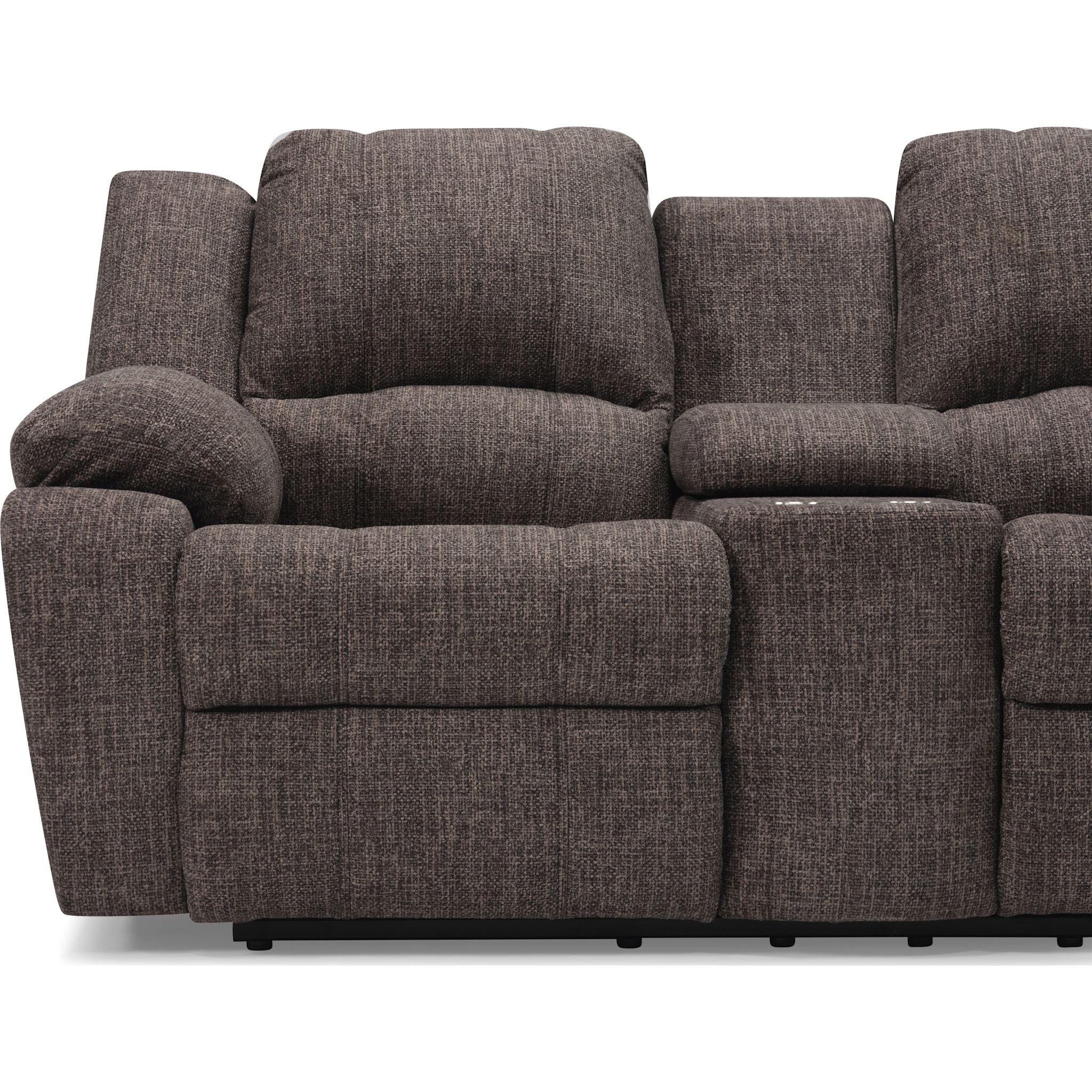 Causeuse inclinable électrique Mira avec console - Ardoise pavée