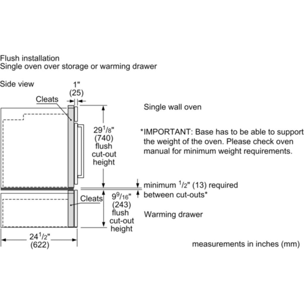 Four mural à convection Bosch 30 (HBLP451RUC) - Acier inoxydable