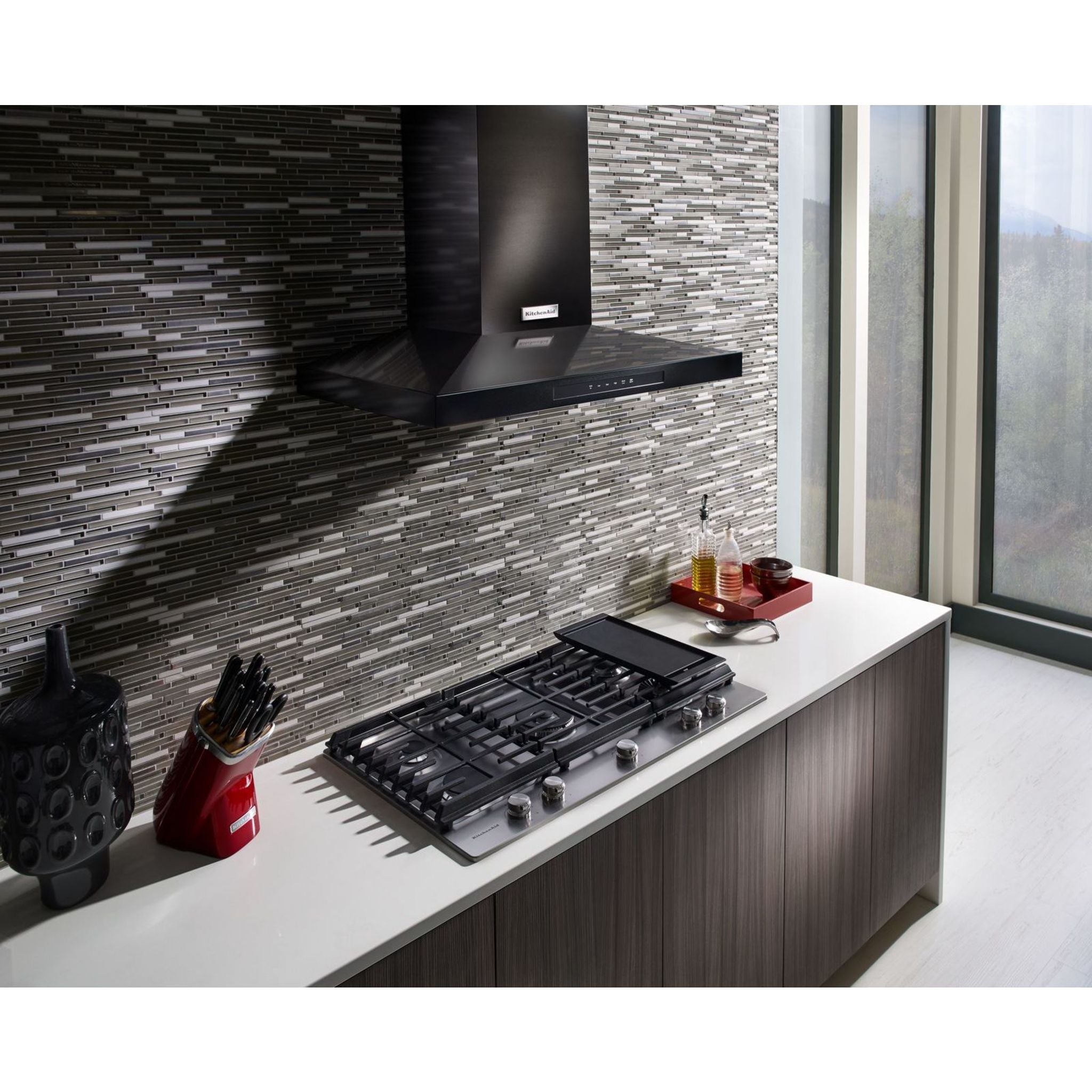 Table de cuisson à gaz KitchenAid 36 po (KCGS956ESS) - Acier inoxydable