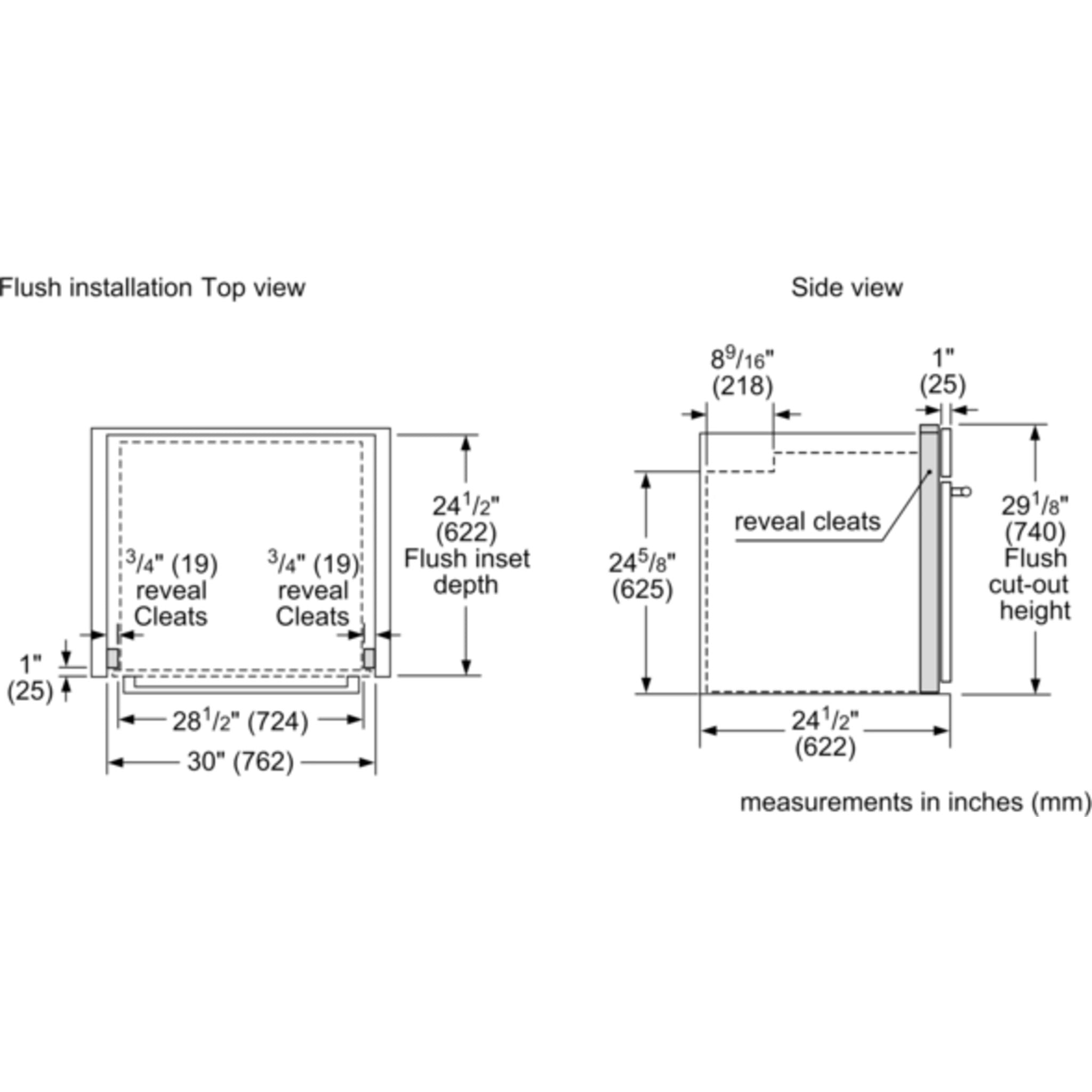 Four mural à convection Bosch 30 (HBLP454UC) - Acier inoxydable