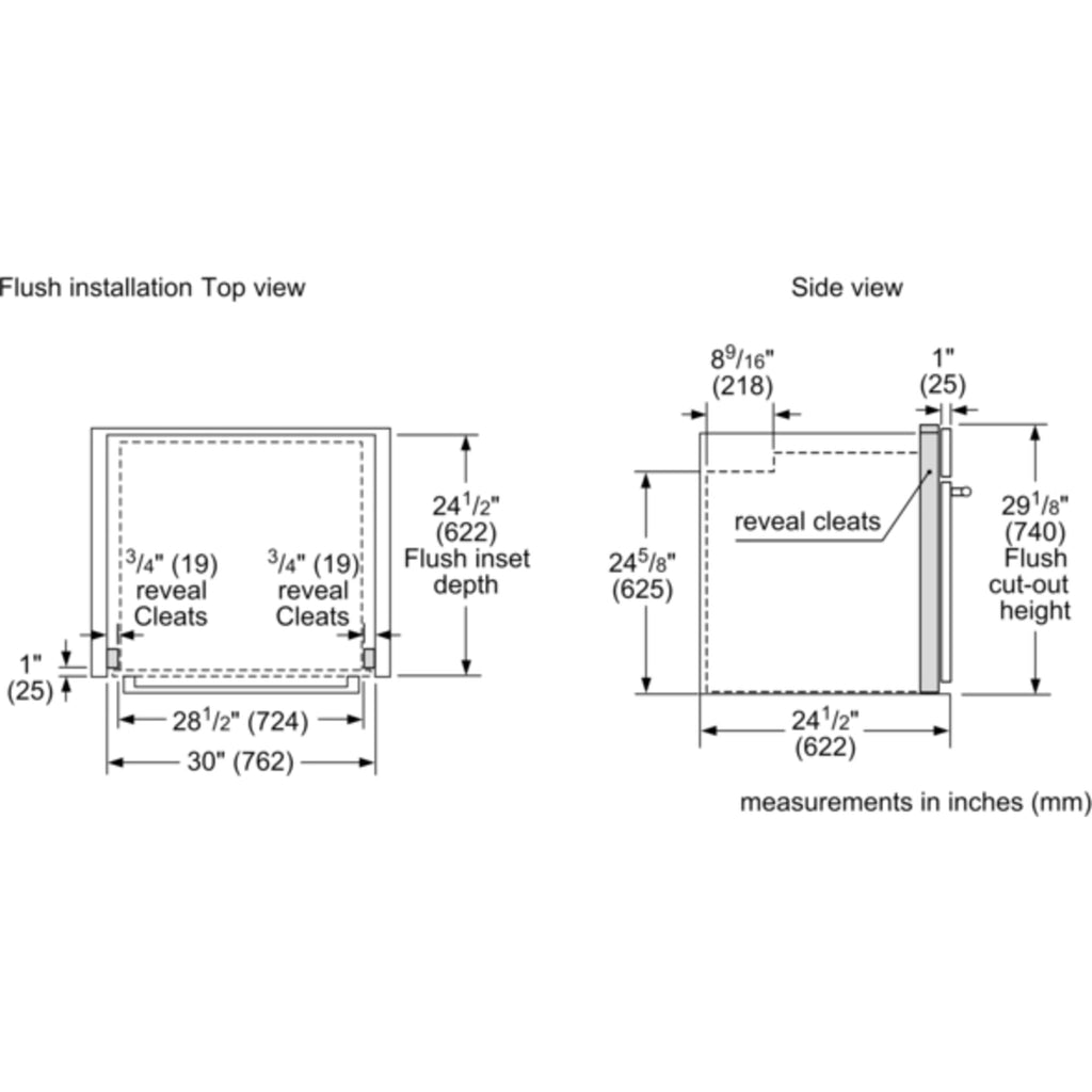 Four mural à convection Bosch 30 (HBLP454UC) - Acier inoxydable