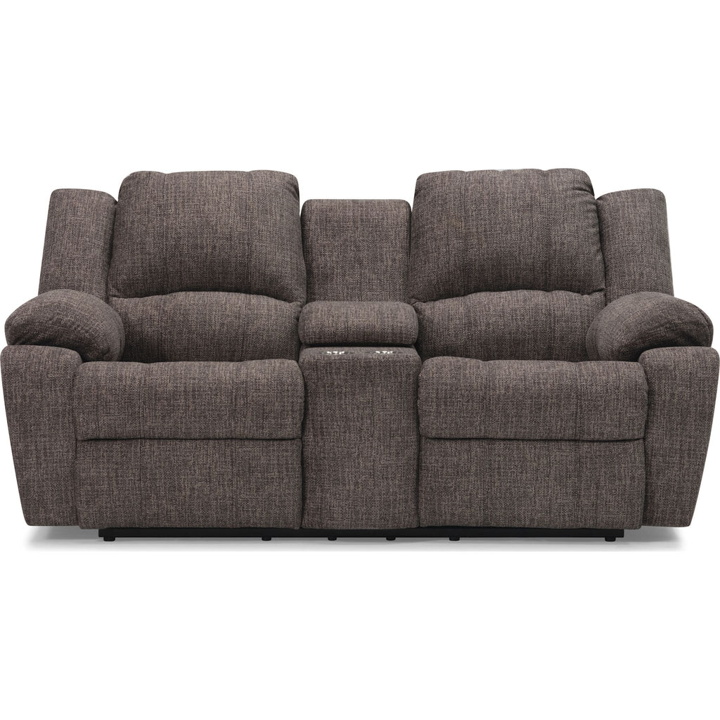 Causeuse inclinable électrique Mira avec console - Ardoise pavée