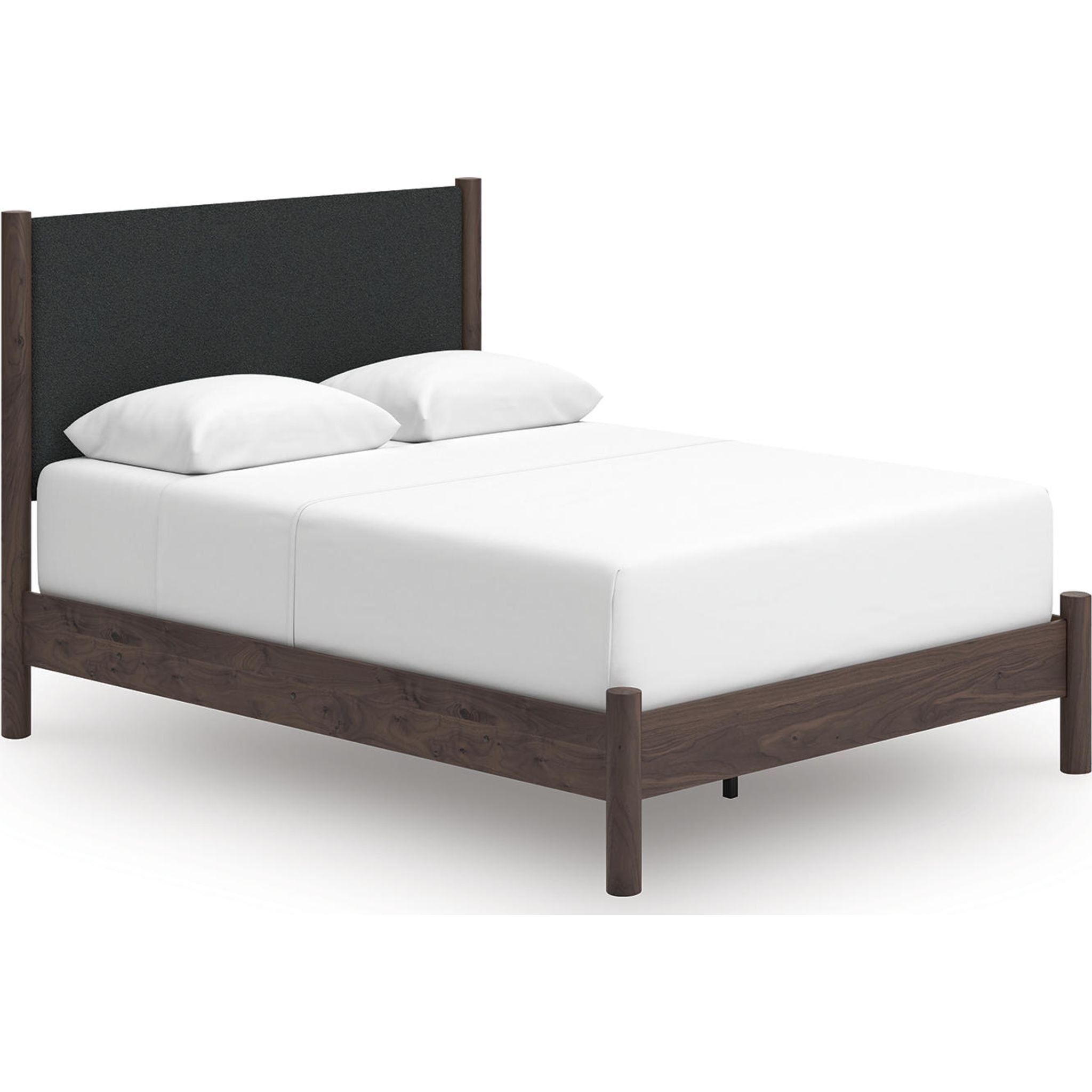 Lit à panneaux Pamytta Queen - Marron