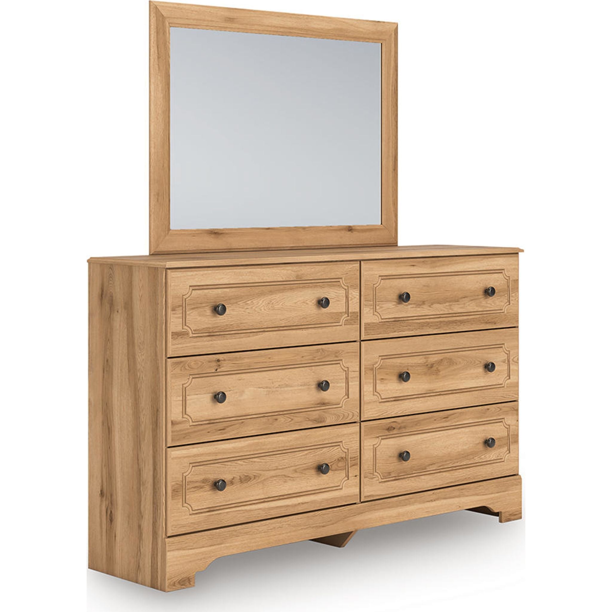 Commode et miroir Aleaport - Brun chaud