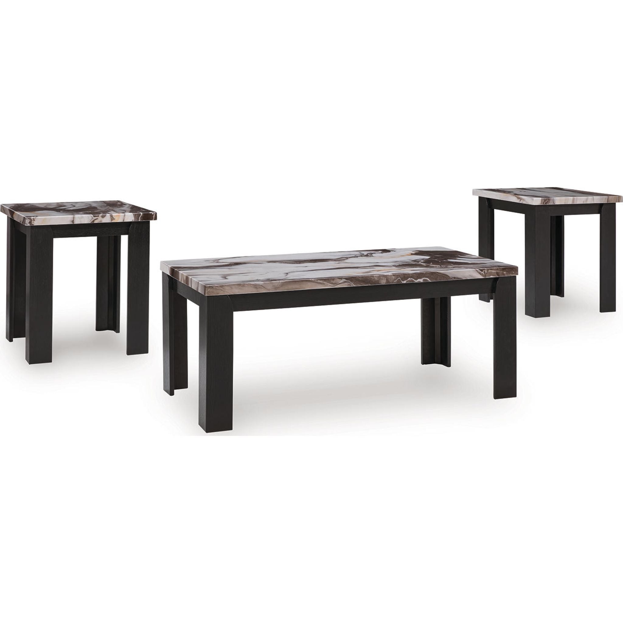 Tables Jazmore (lot de 3) - Marron foncé