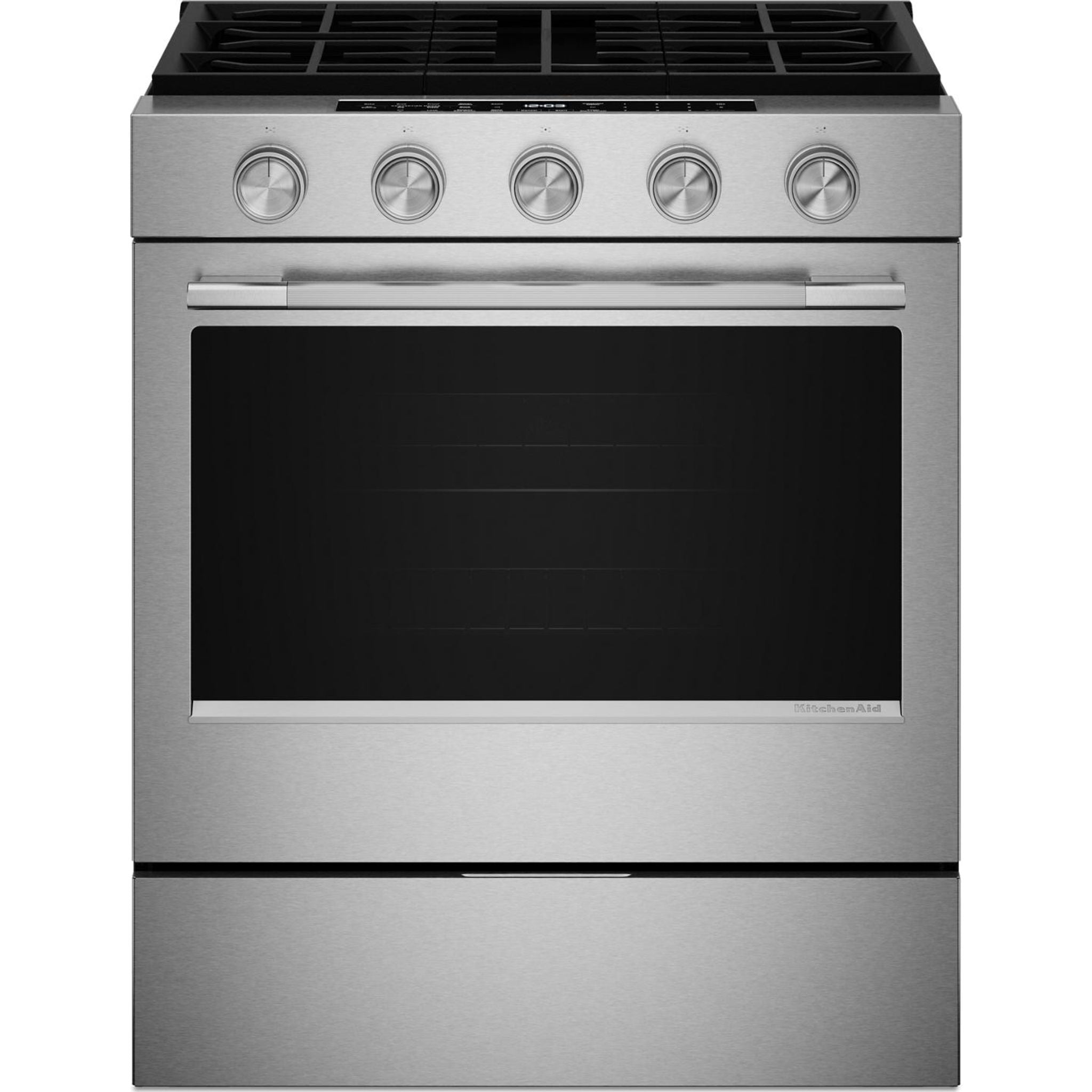 Cuisinière à gaz KitchenAid 30 (KSGS330SPS) - Acier inoxydable résistant aux traces de doigts