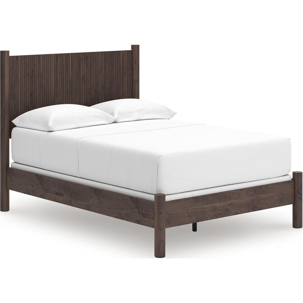 Lit à panneaux Pamytta - Marron