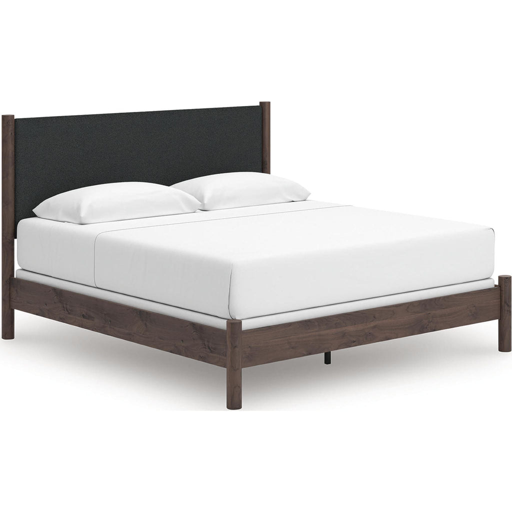 Lit à panneaux Pamytta King - Marron