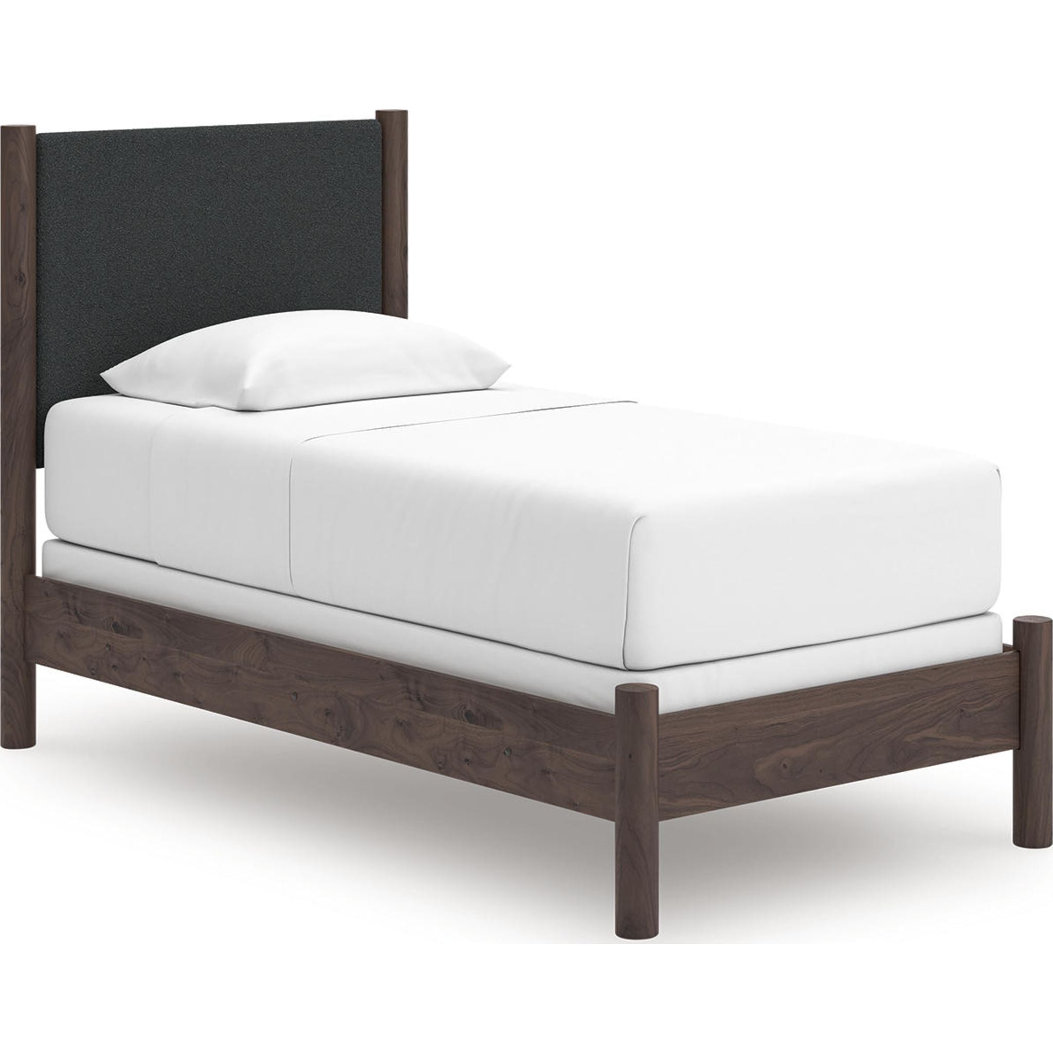 Lit simple à panneaux Pamytta - Marron