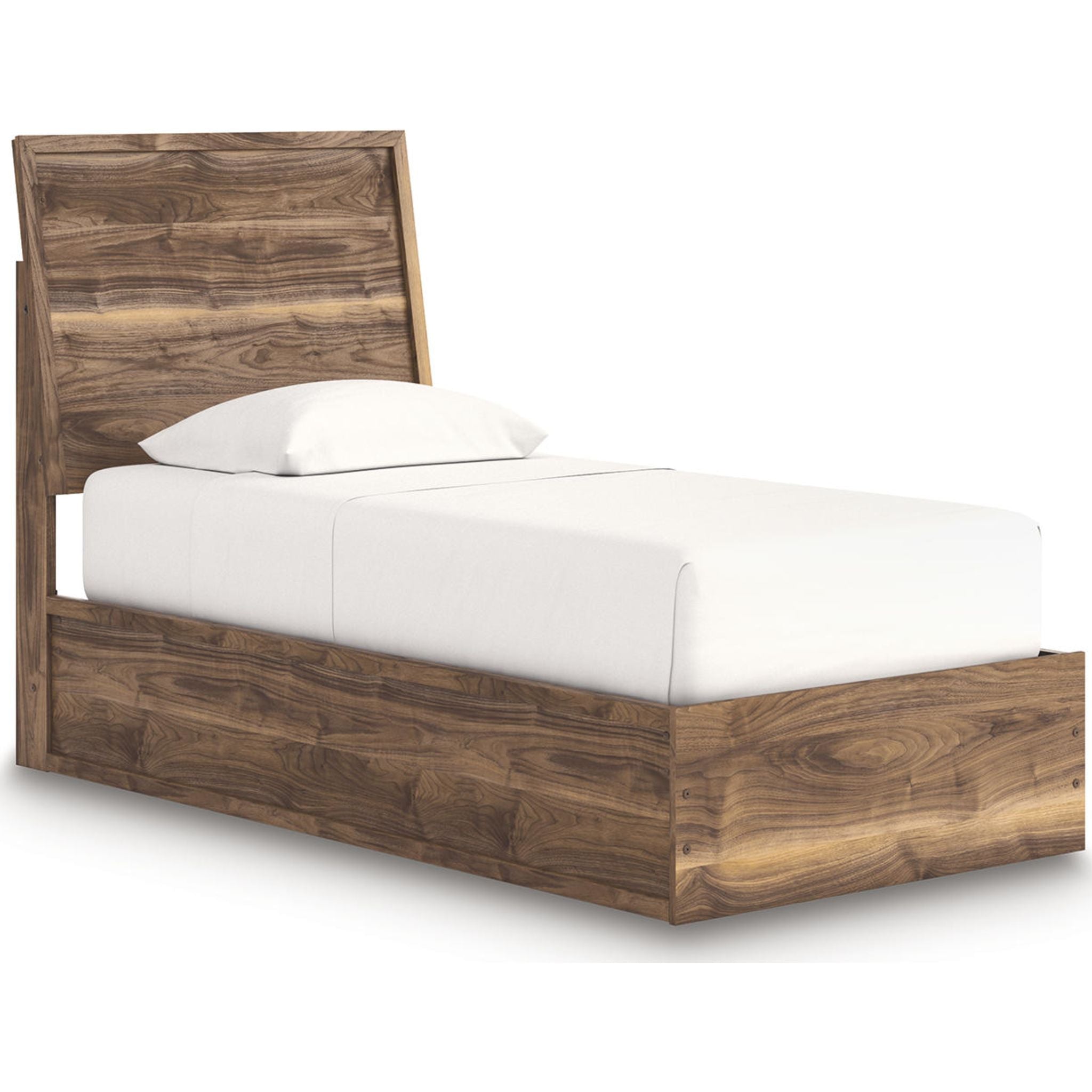 Lit simple à panneaux Chirason - Marron