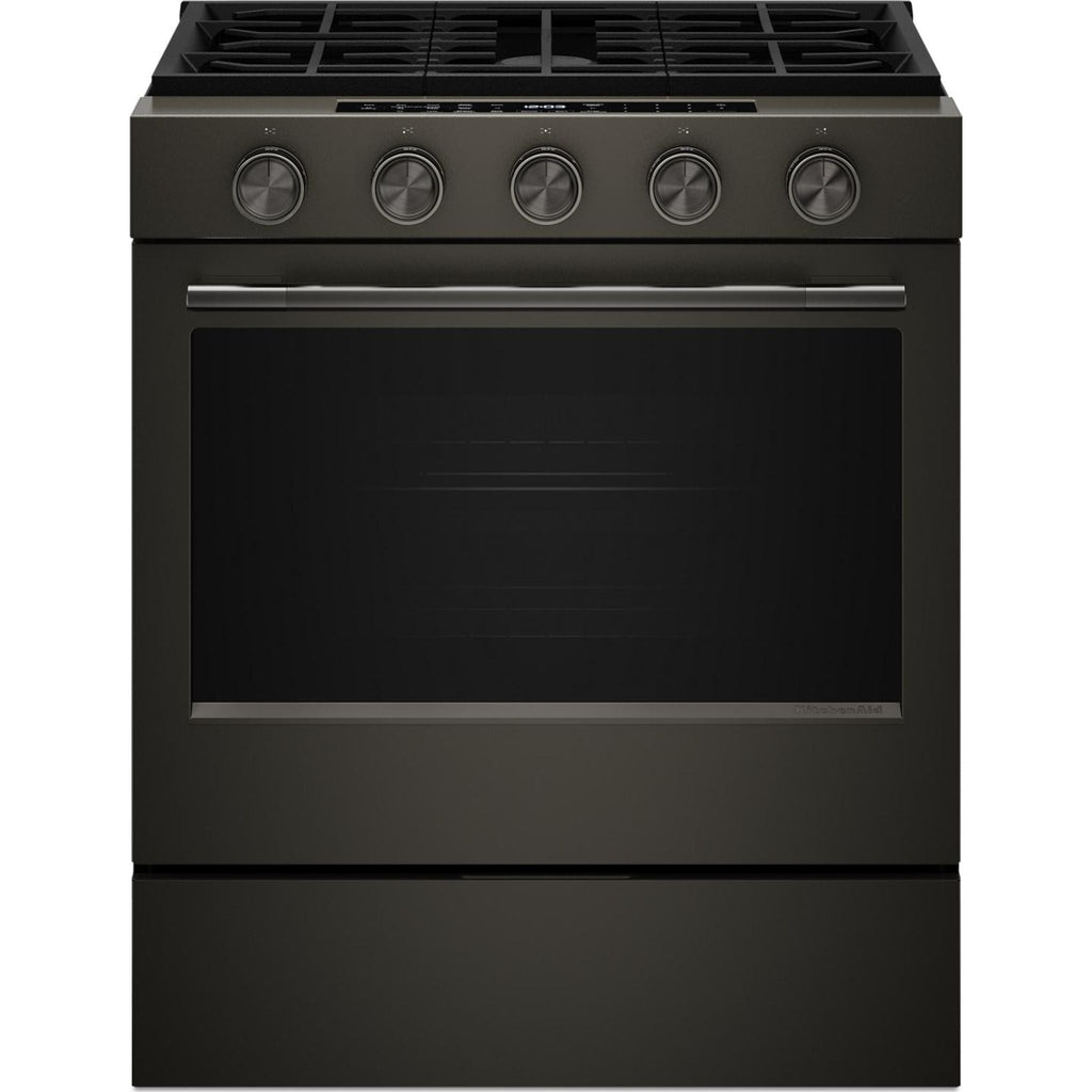Cuisinière à gaz KitchenAid 30 po (KSGS530SBE) - Minerai noir