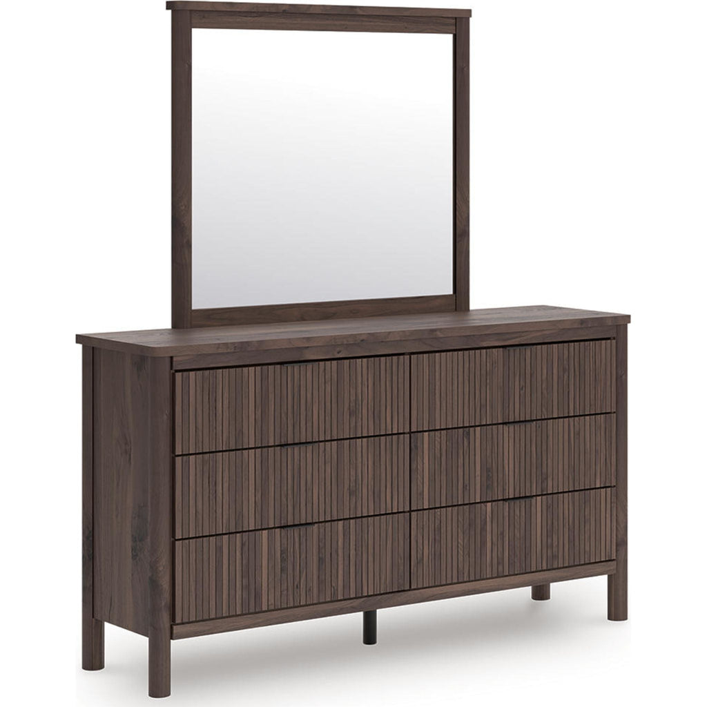 Commode et miroir Pamytta - Marron