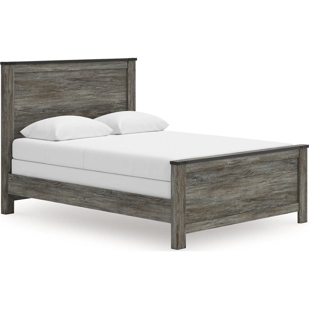 Lit à panneaux Queen Frandern - Noir/Gris