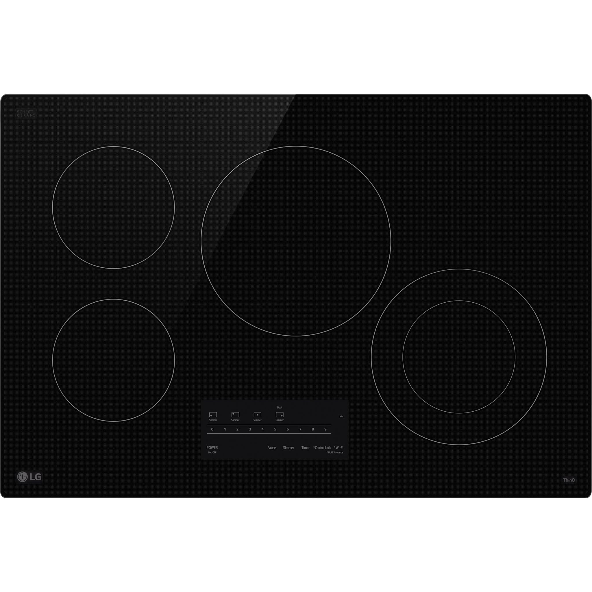Table de cuisson à induction LG 30 (CBEW3013BE) - Vitrocéramique noire
