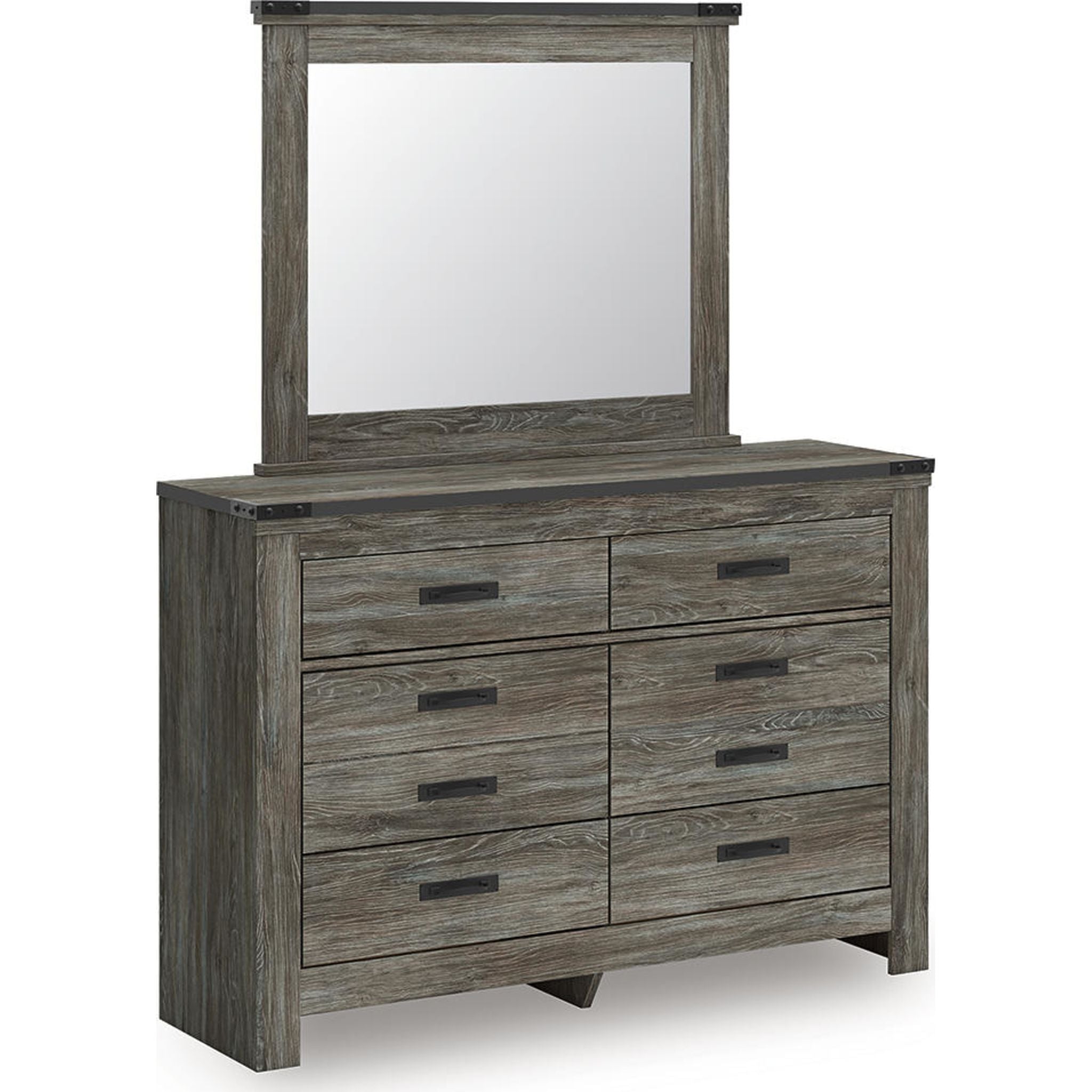 Commode et miroir Frandern - Gris