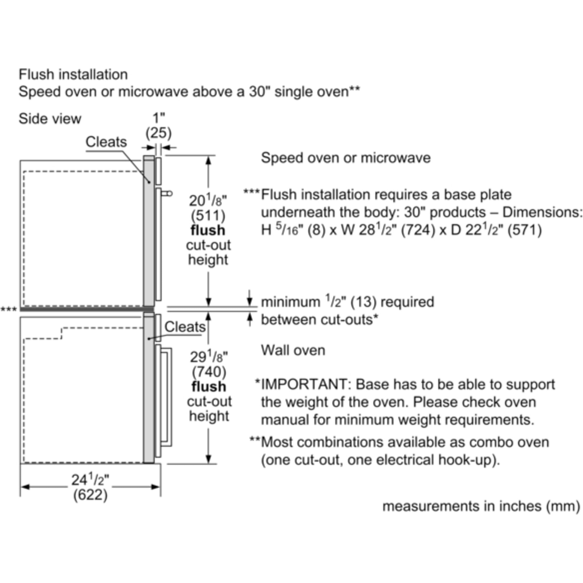 Four mural à convection Bosch 30 (HBLP454UC) - Acier inoxydable