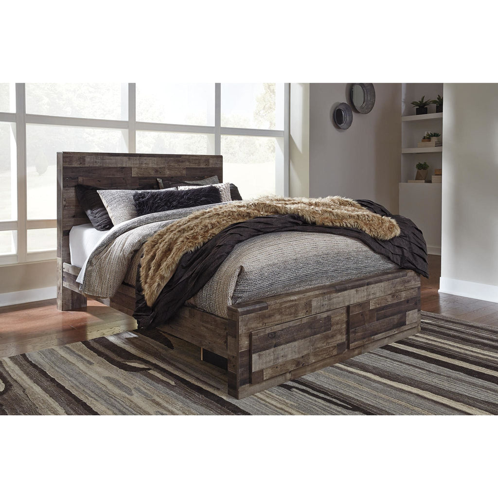 Tête de lit à panneaux Derekson - Gris multicolore