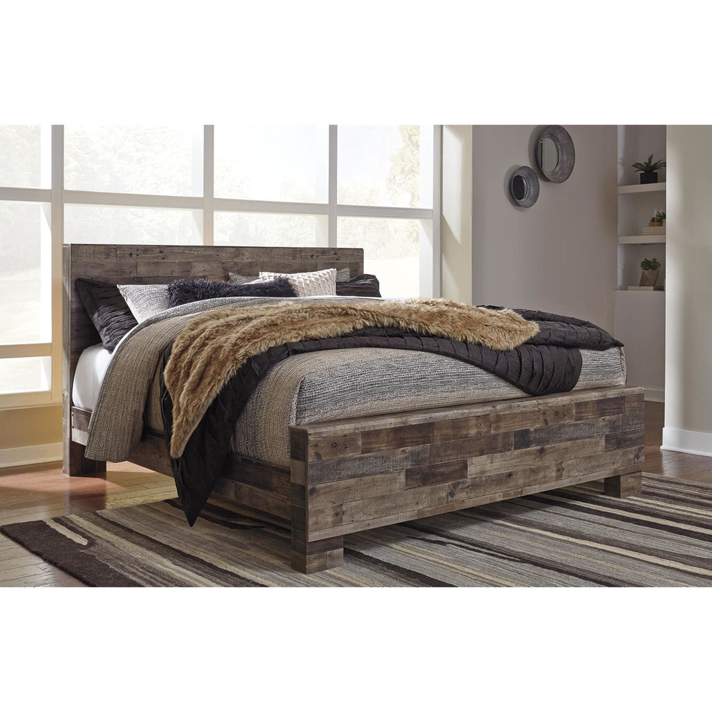 Tête de lit à panneaux Derekson - Gris multicolore