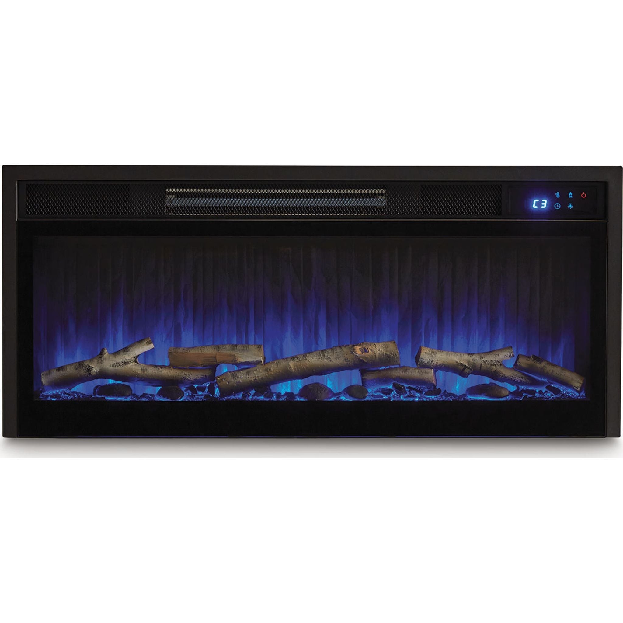 Accessoires de divertissement pour cheminée encastrable - Noir