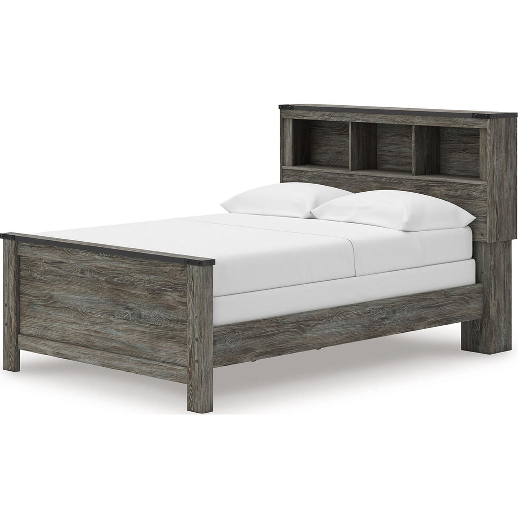 Lit bibliothèque complet Frandern - Gris