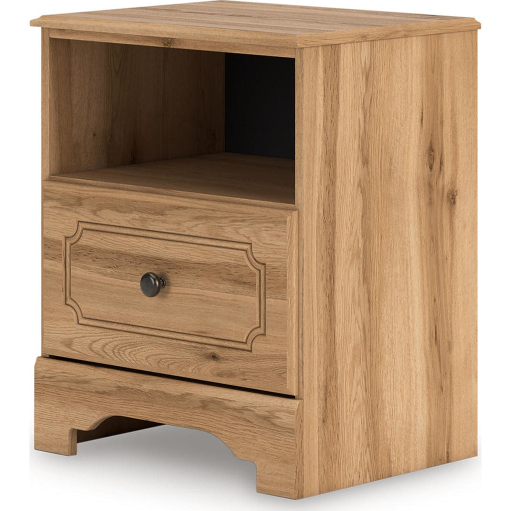 Table de chevet Aleaport - Brun chaud