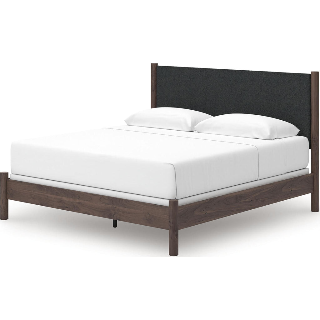 Lit à panneaux Pamytta King - Marron