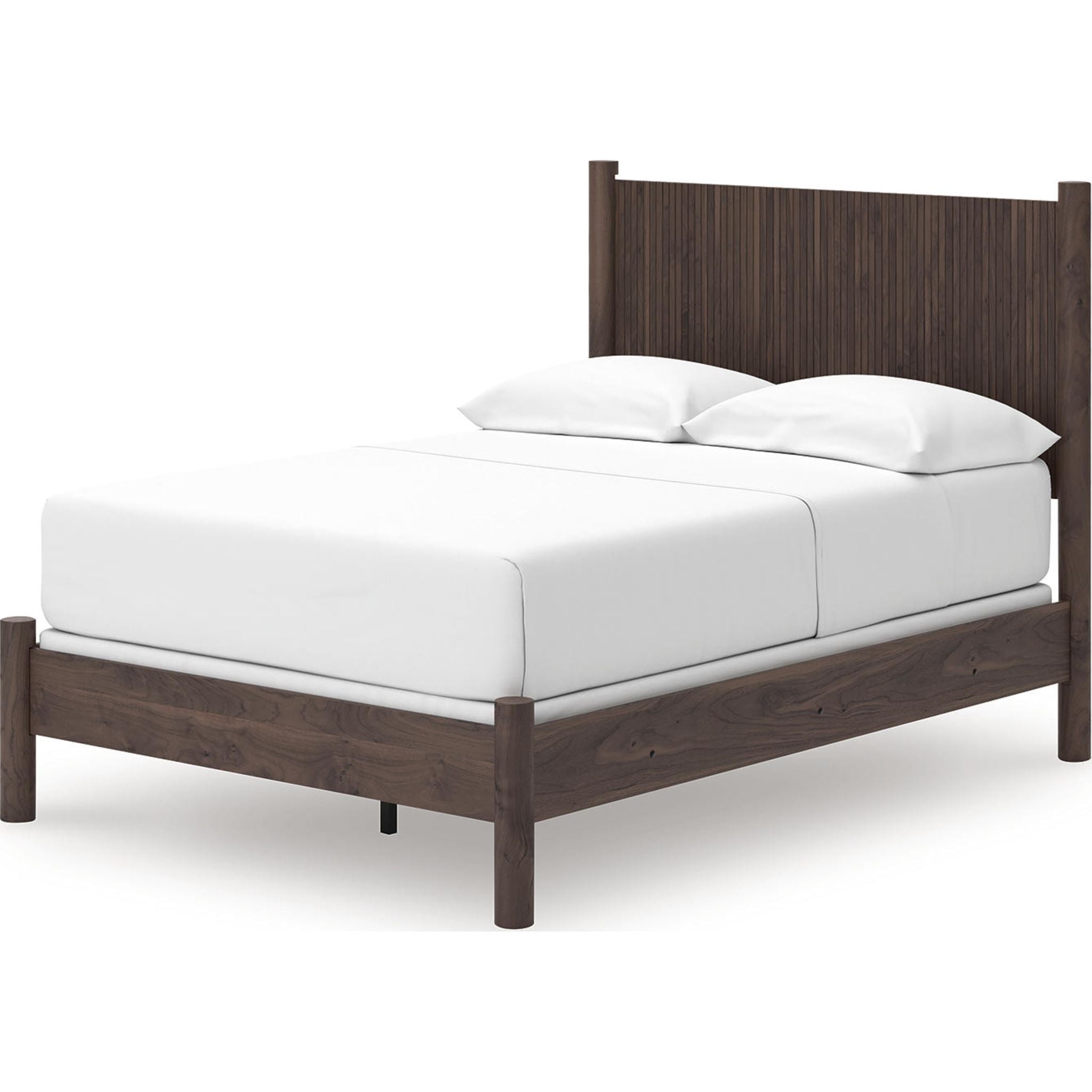 Lit à panneaux Pamytta - Marron