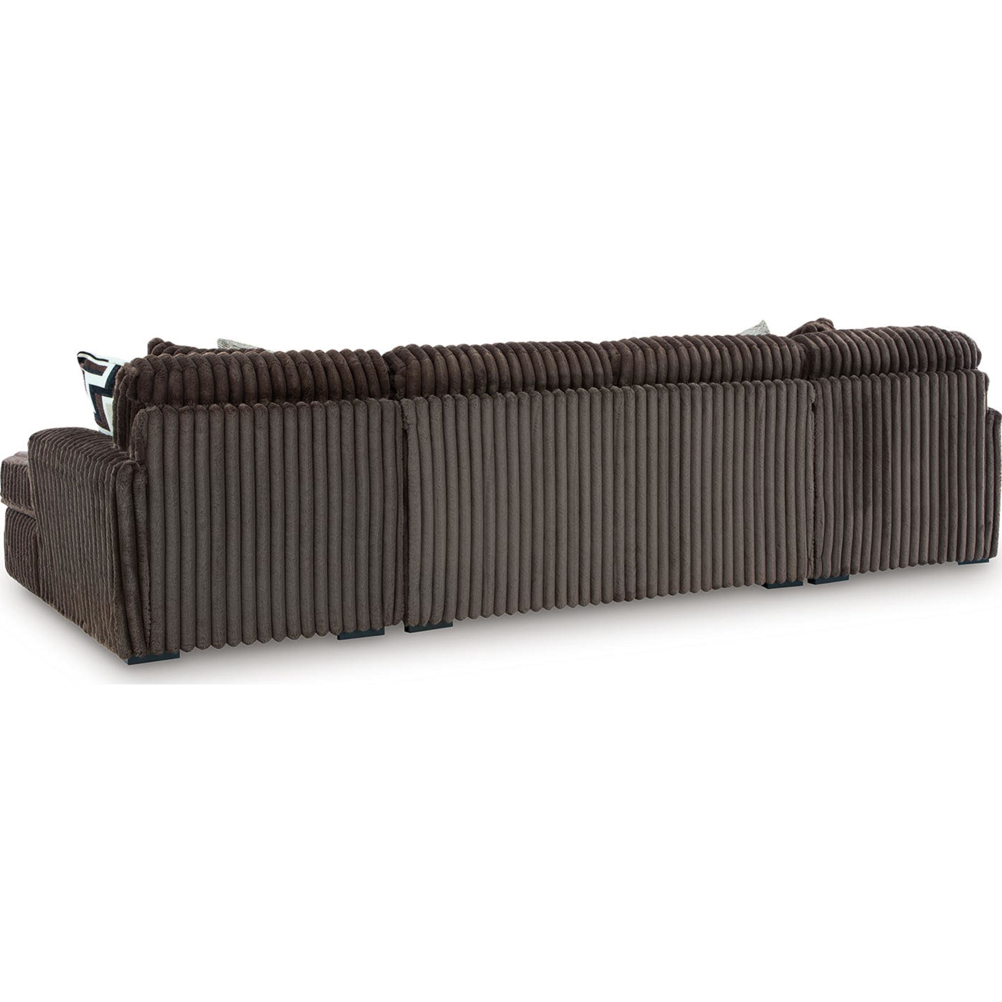 Canapé 3 pièces Midnight-Madness avec méridienne double - Chocolat