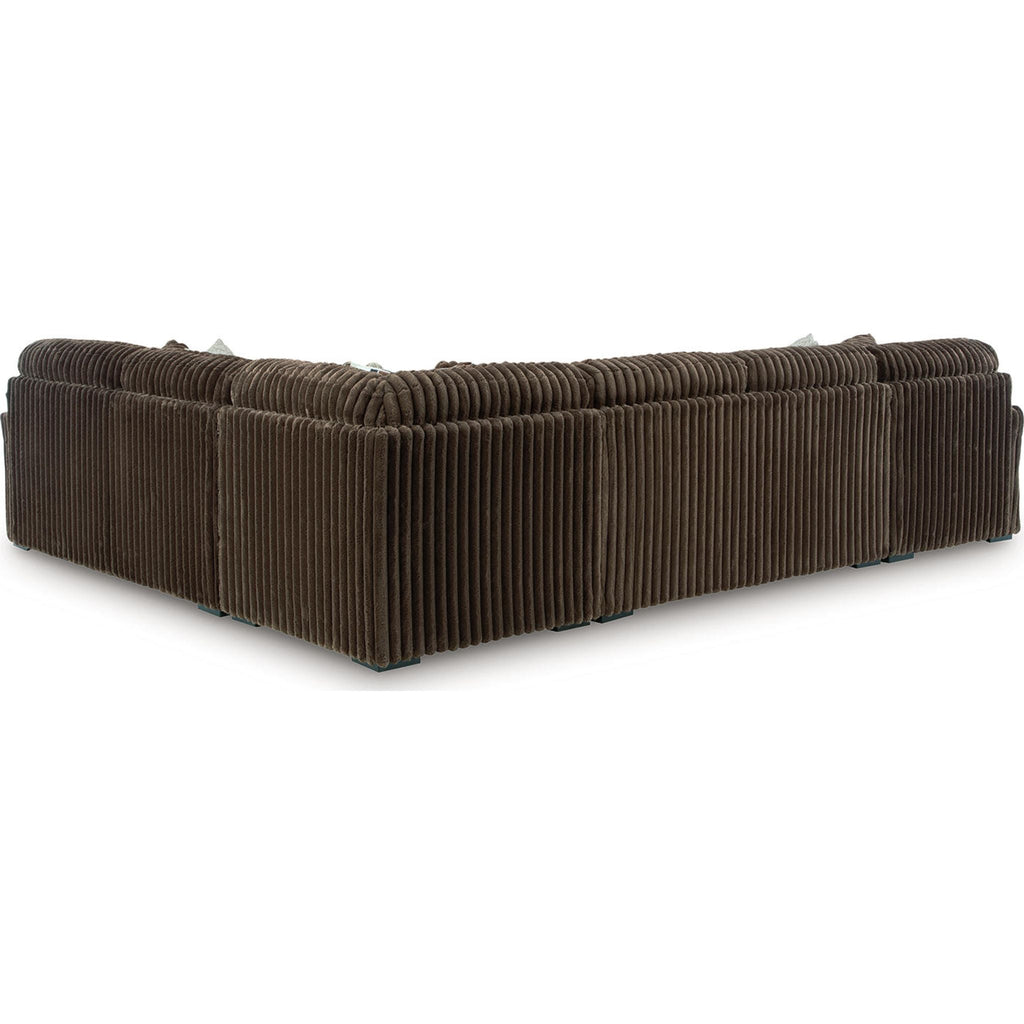 Canapé 4 pièces Midnight-Madness avec méridienne - Chocolat