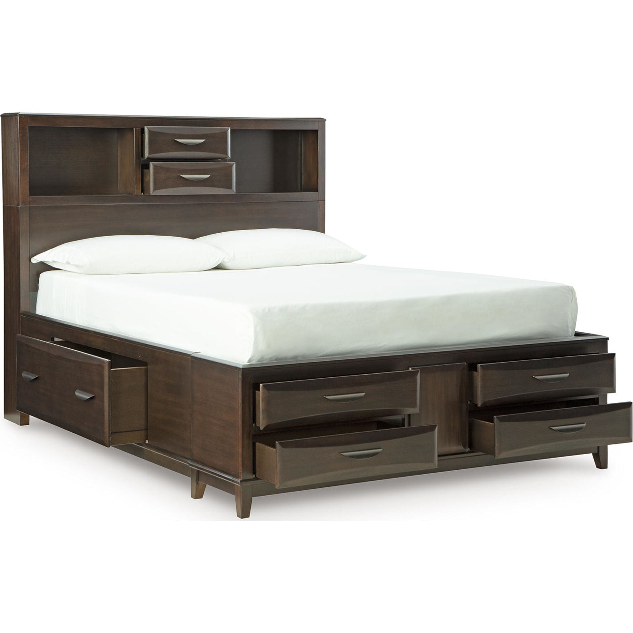 Lit de rangement Vanmore Queen - Brun foncé