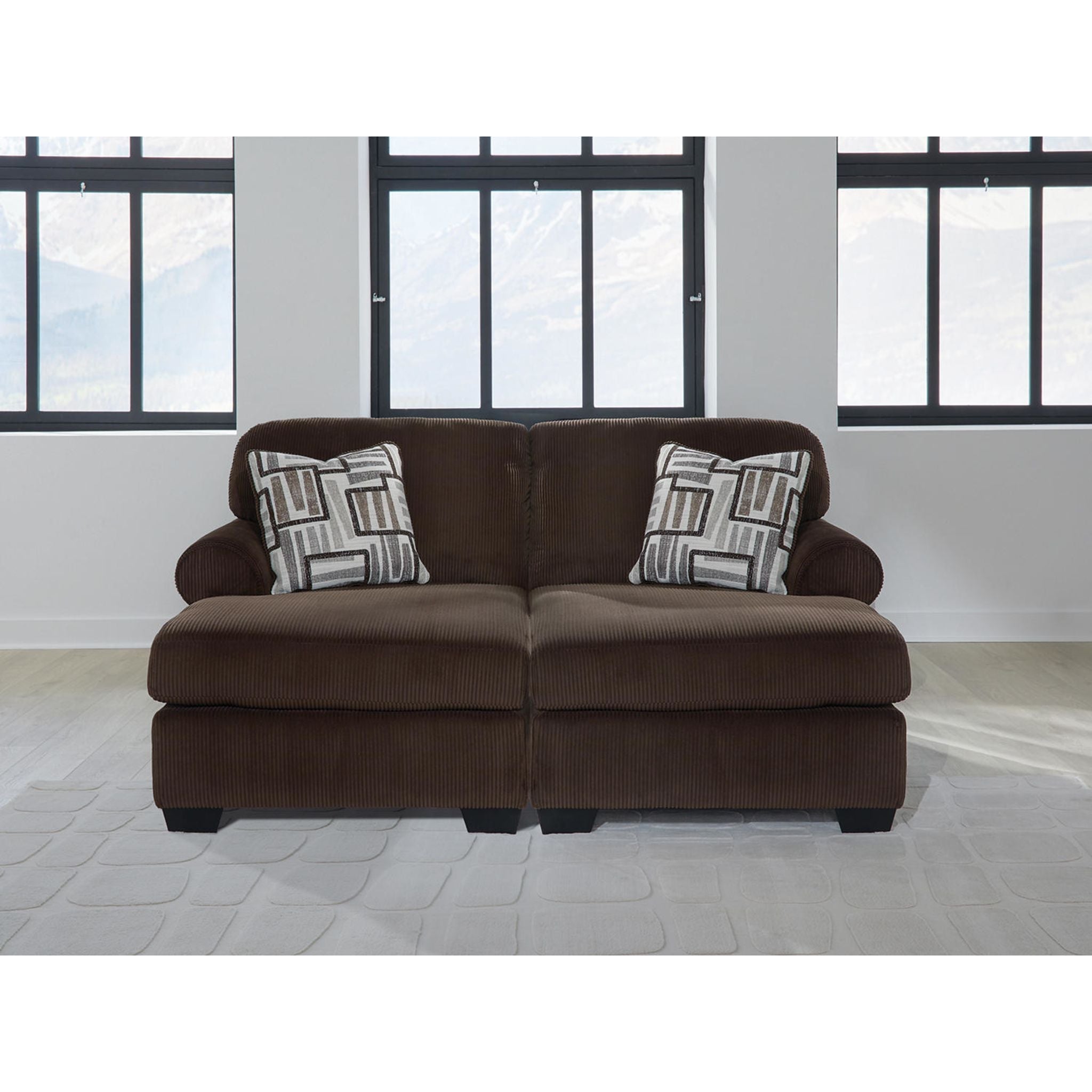 Kimlee Super Chaise 2 pièces - Chocolat