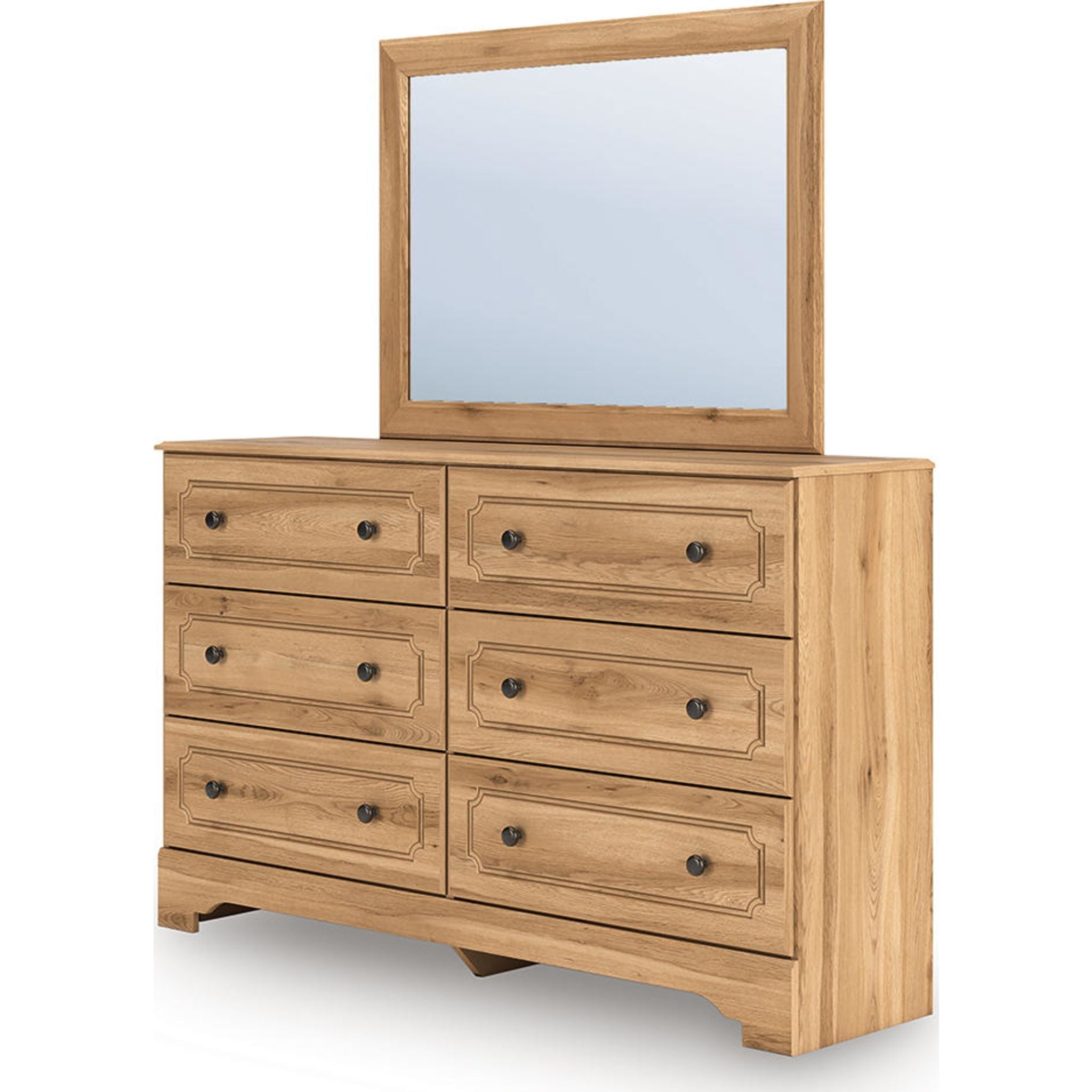 Commode et miroir Aleaport - Brun chaud