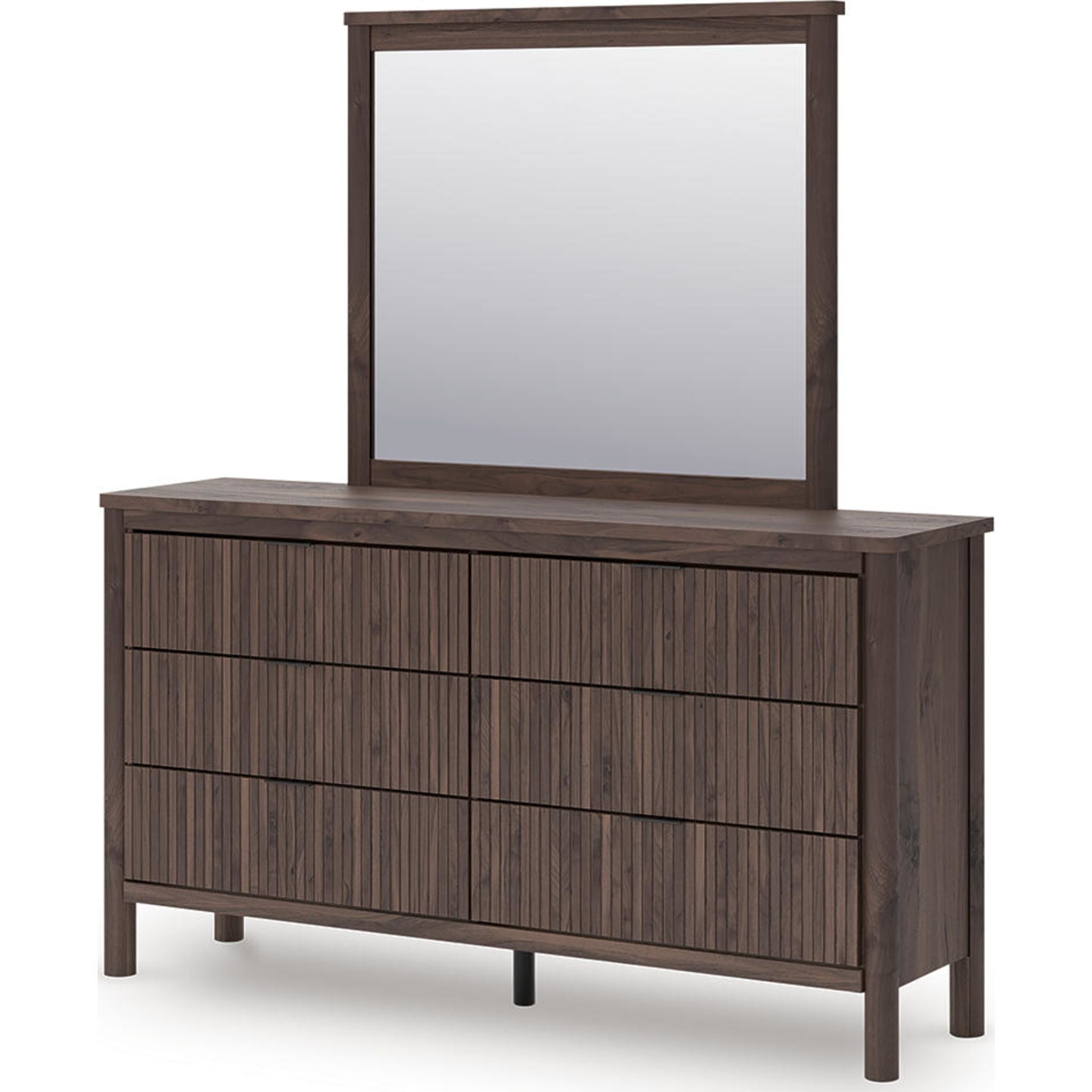 Commode et miroir Pamytta - Marron