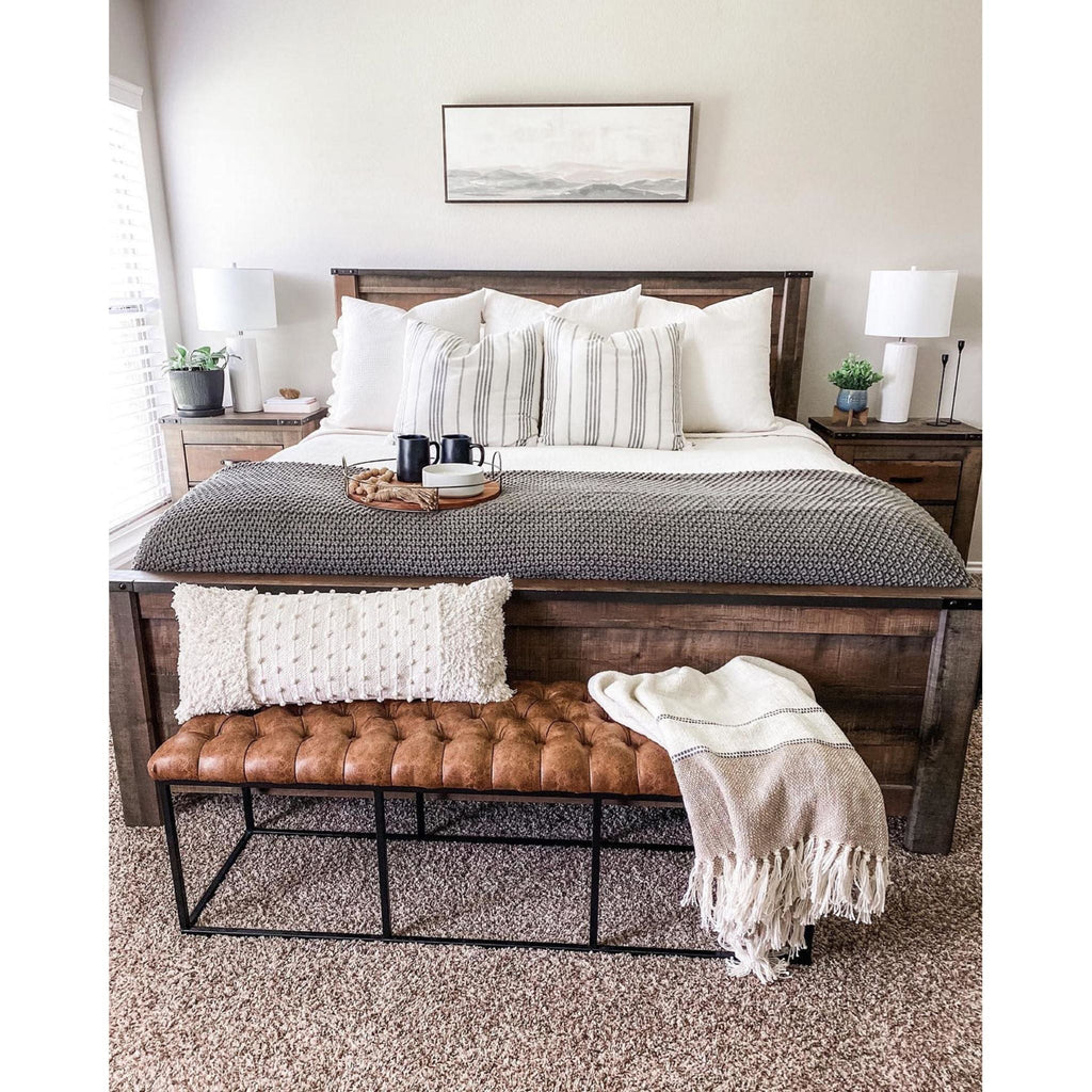 Lit à panneaux Trinell - Marron