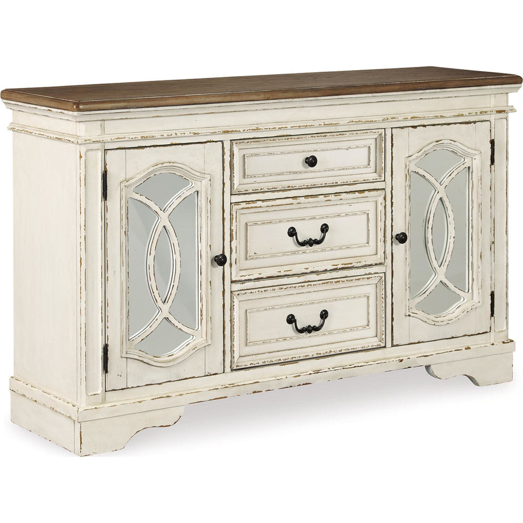 Serveur de salle à manger Realyn - Blanc ébréché - (D743-60)