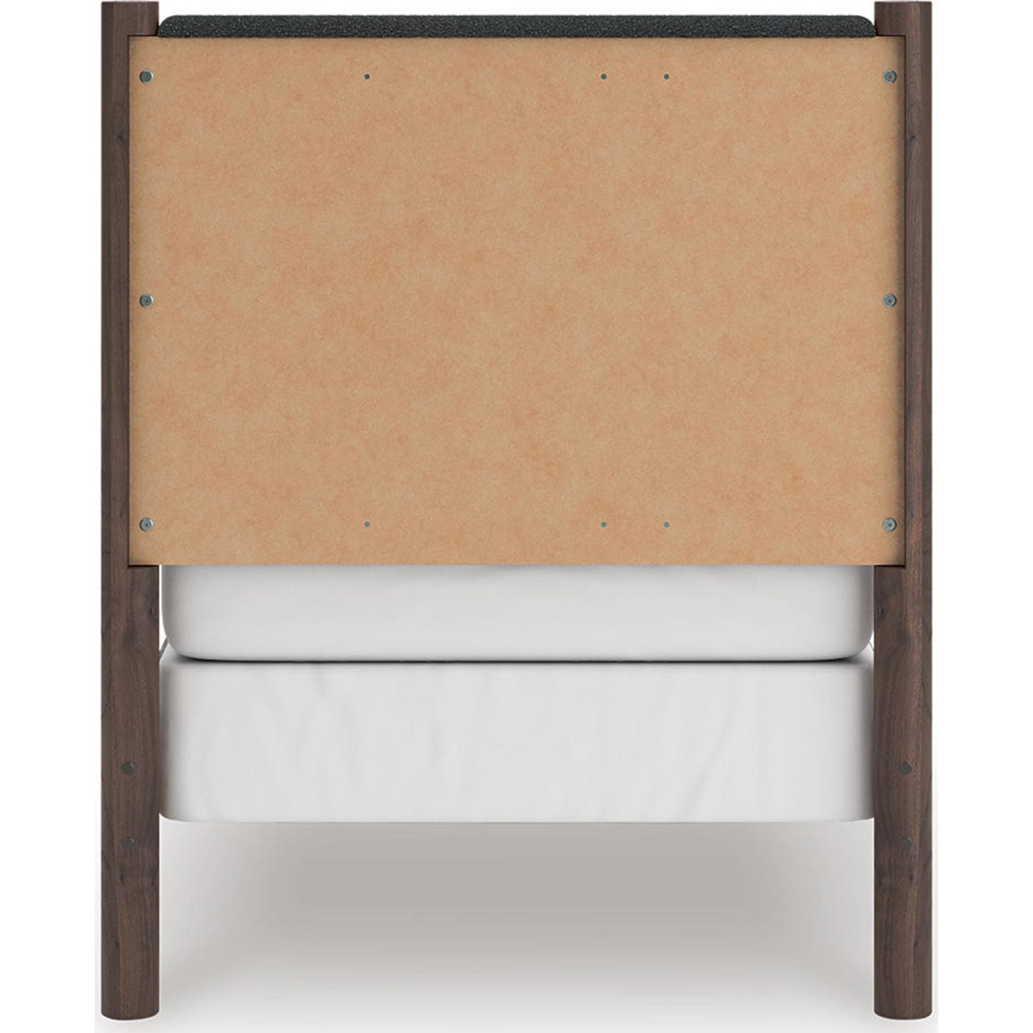 Lit simple à panneaux Pamytta - Marron