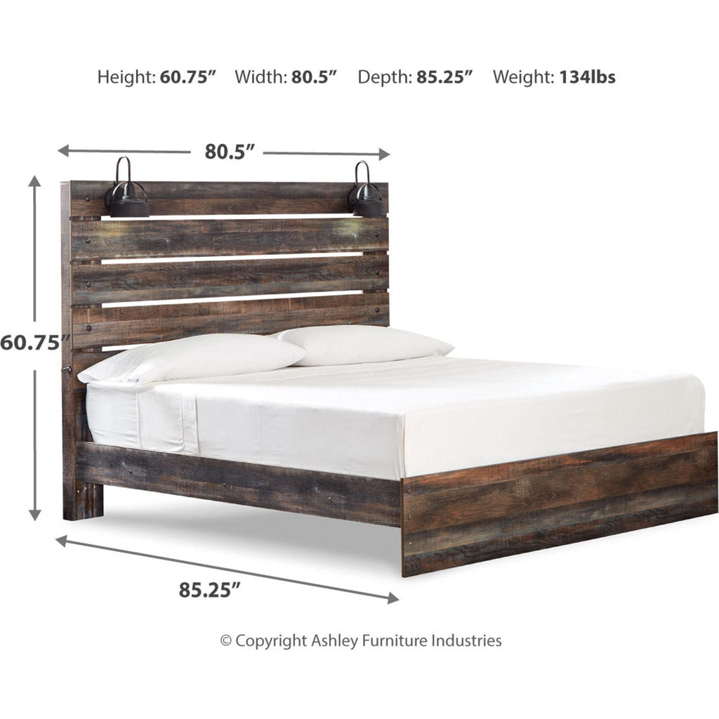 Lit à panneaux Drystan - Multi